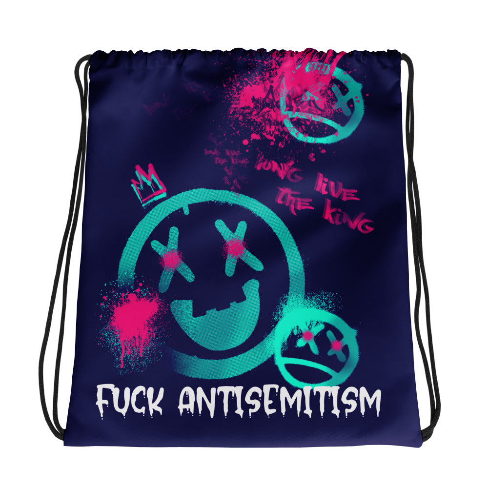 Fuck Antisemitism Graffiti | Drawstring Bag