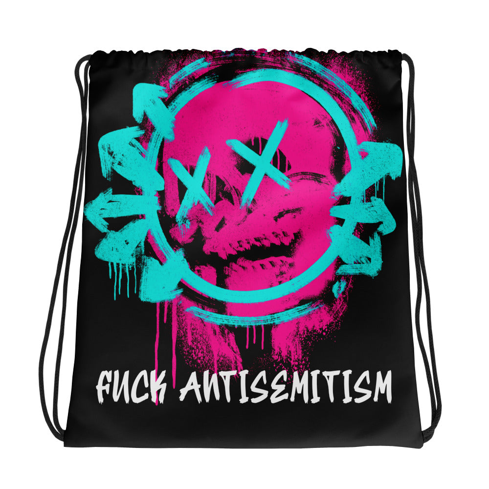 Fuck Antisemitism Graffiti | Drawstring Bag