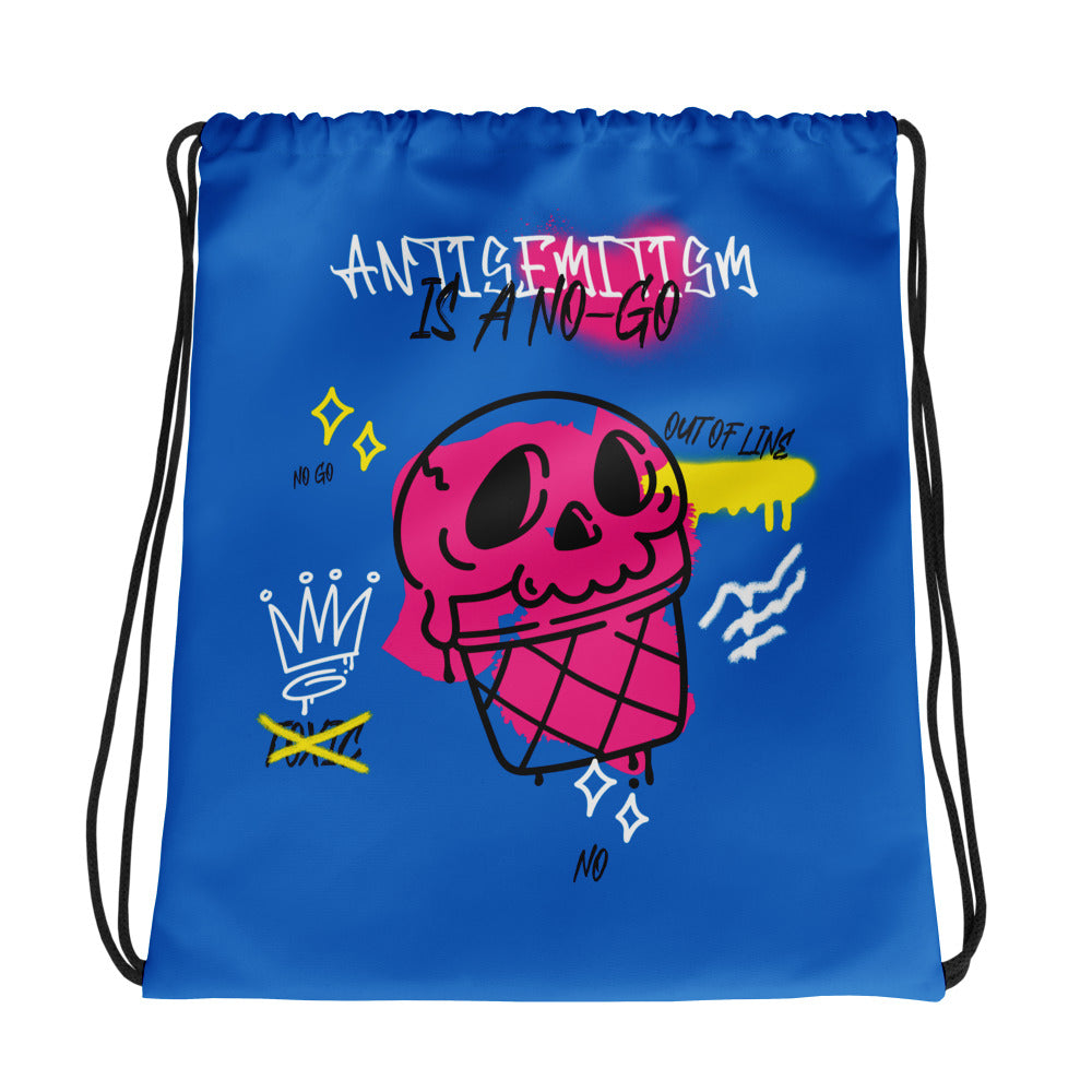 No Go Graffiti Doodle| Antisemitism | Drawstring Bag