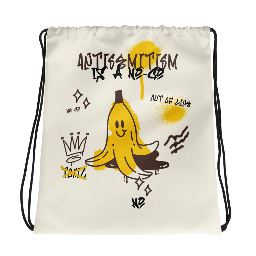 No Go Graffiti Doodle| Antisemitism | Drawstring Bag
