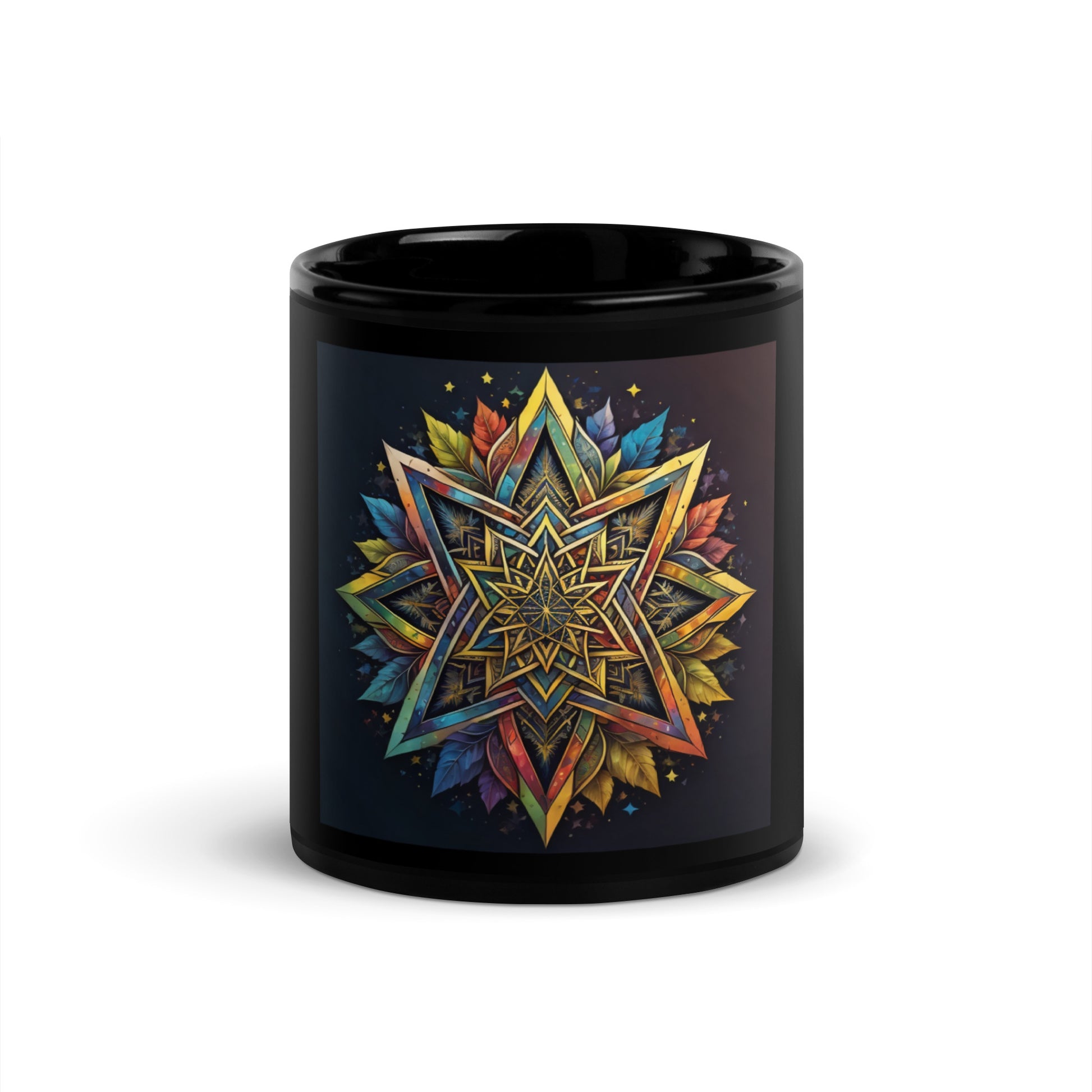Vibrant Song | Star of David | Black Glossy Mug
