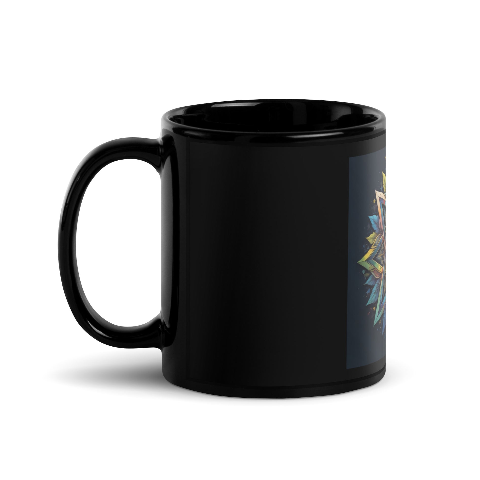 Vibrant Song | Star of David | Black Glossy Mug