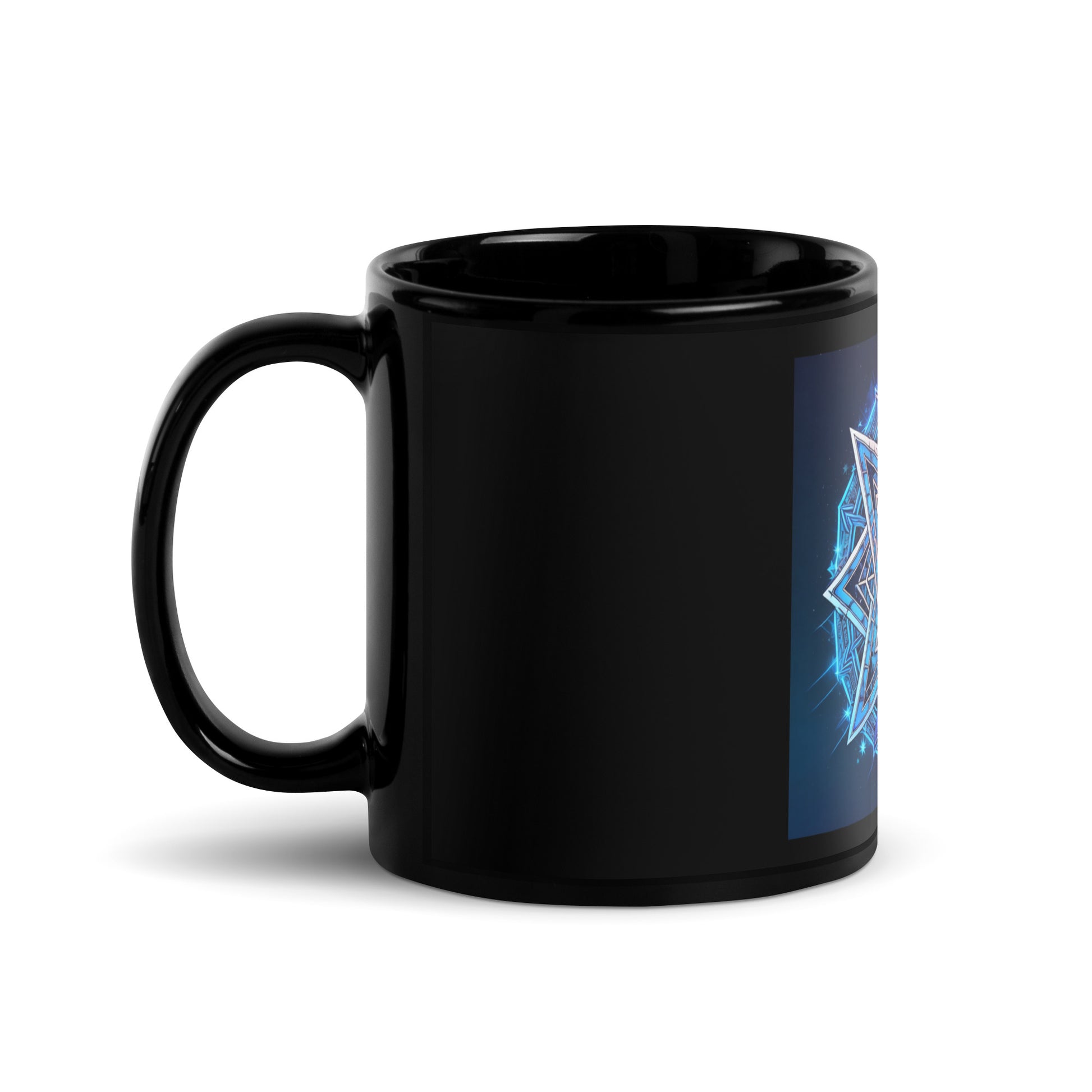 Magic Sound | Star of David | Black Glossy Mug