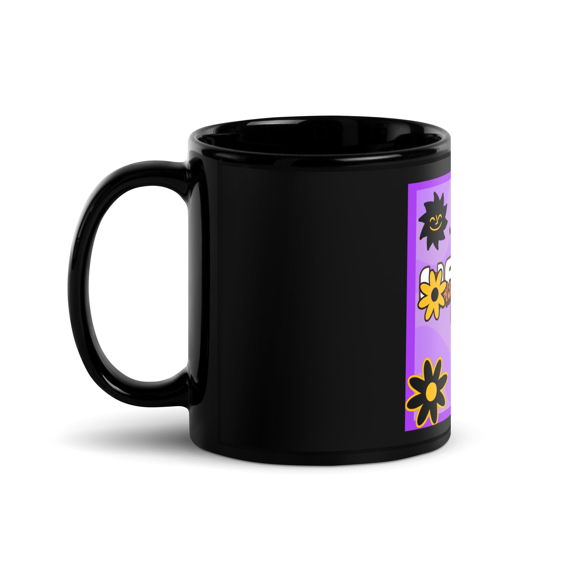 We Will Dance | Retro-Purple Style | Black Glossy Mug