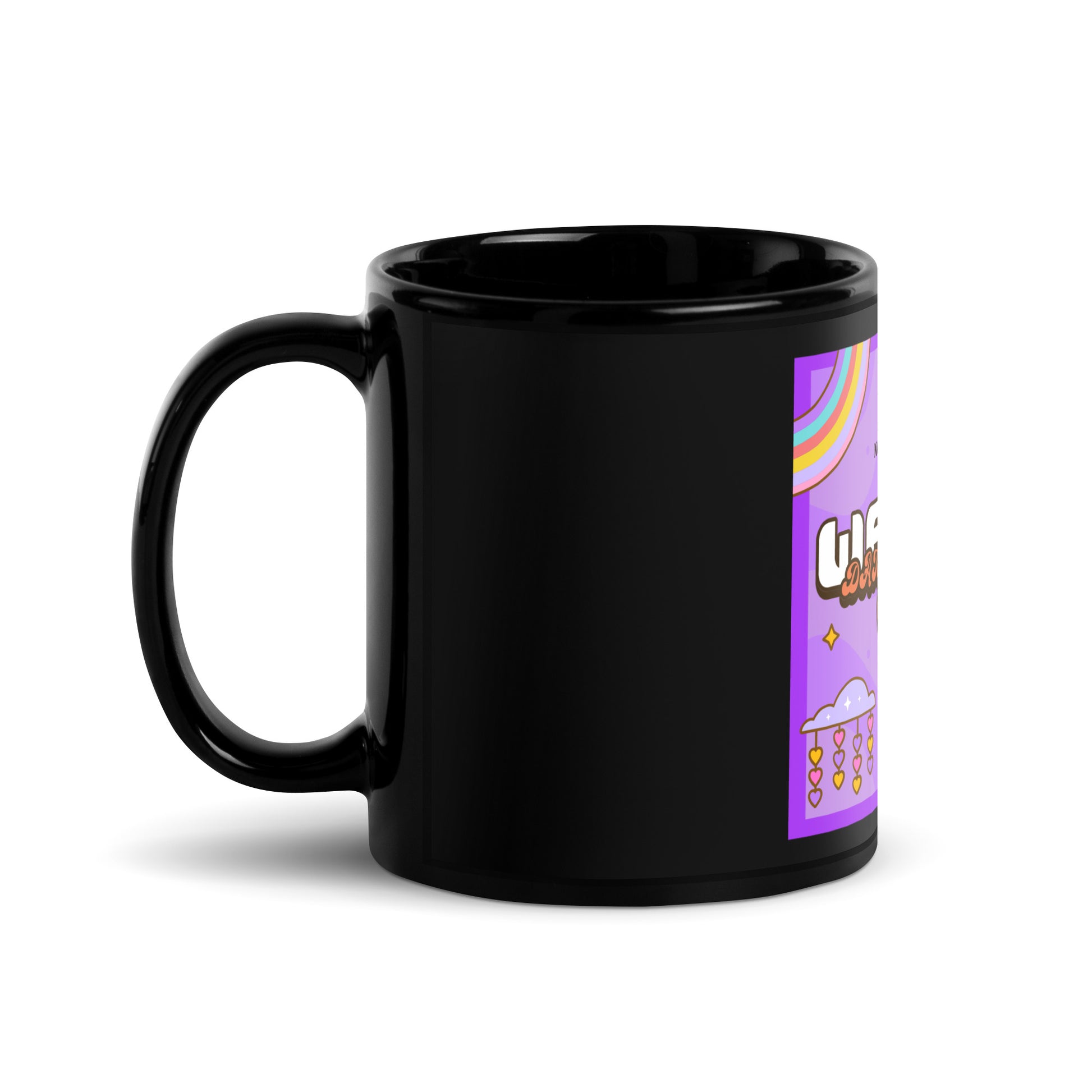 We Will Dance | Retro-Purple Style | Black Glossy Mug