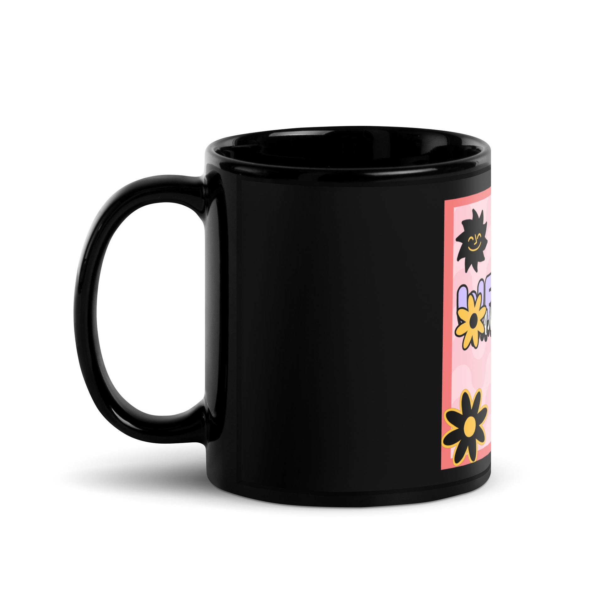 We Will Dance | Retro-Pink Style | Black Glossy Mug