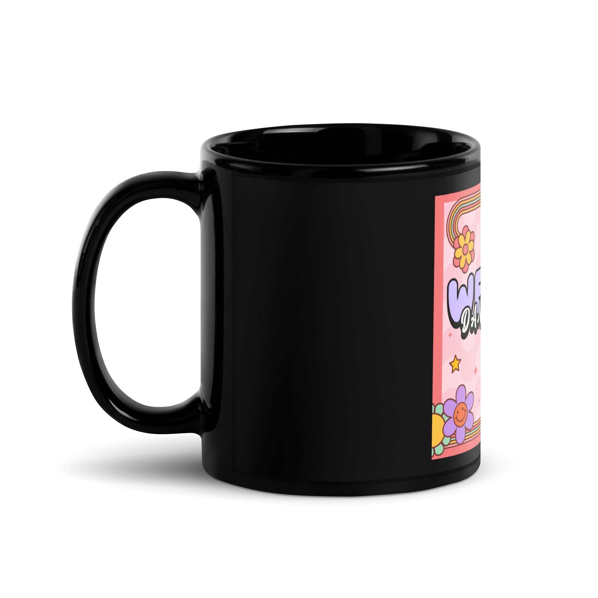 We Will Dance | Retro-Pink Style | Black Glossy Mug