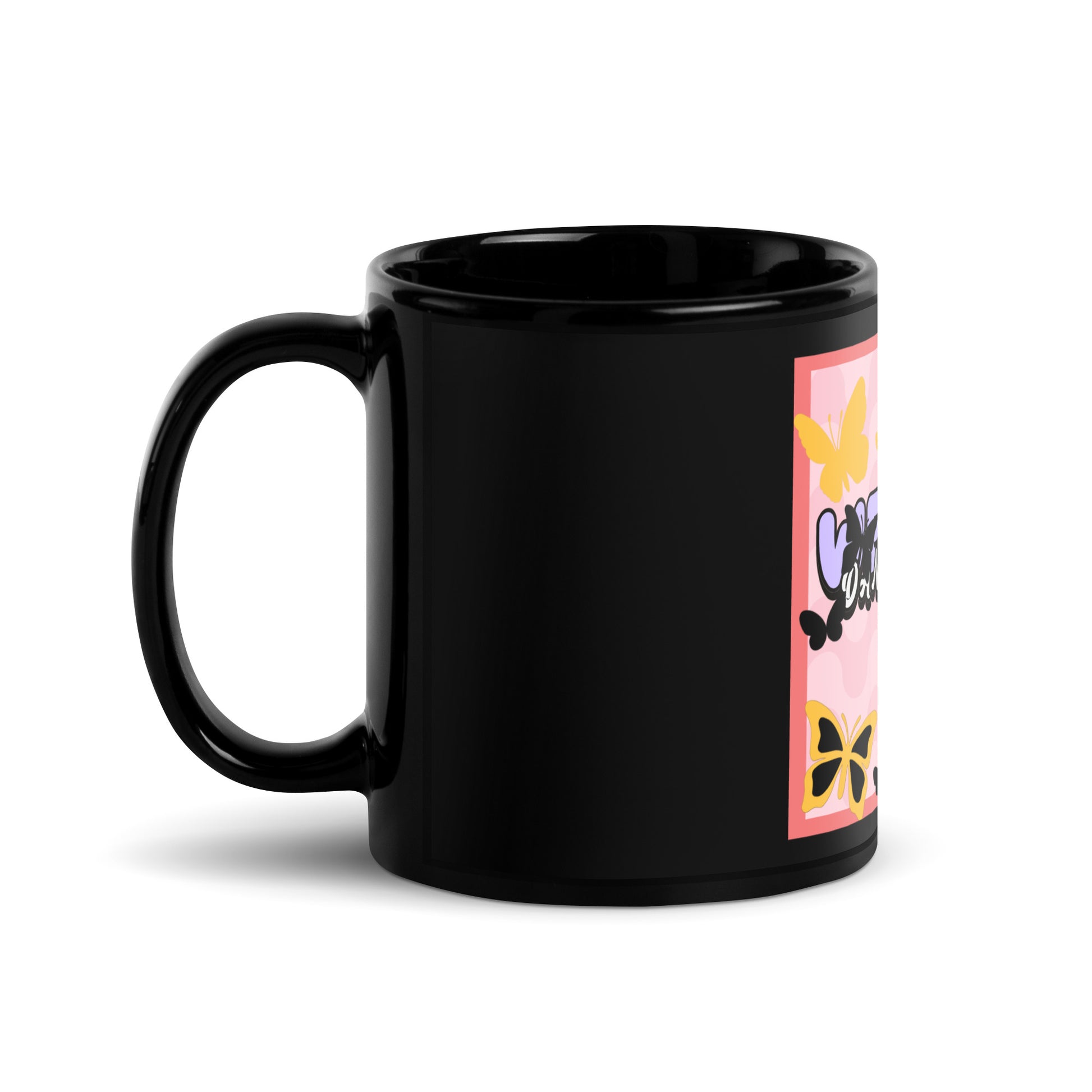 We Will Dance | Retro-Pink Style | Black Glossy Mug