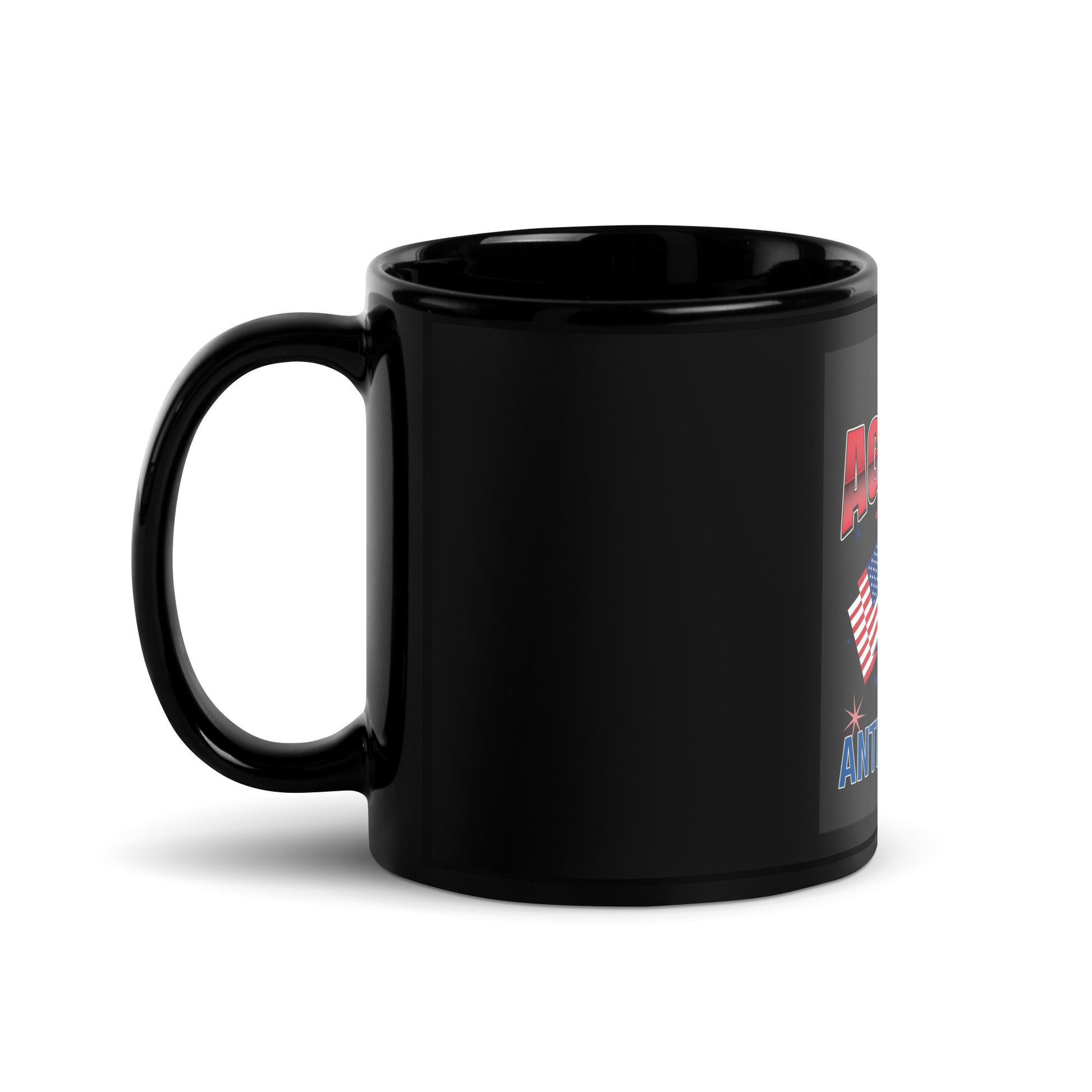 USA Edition | United Against Antisemitism | Black Glossy Mug