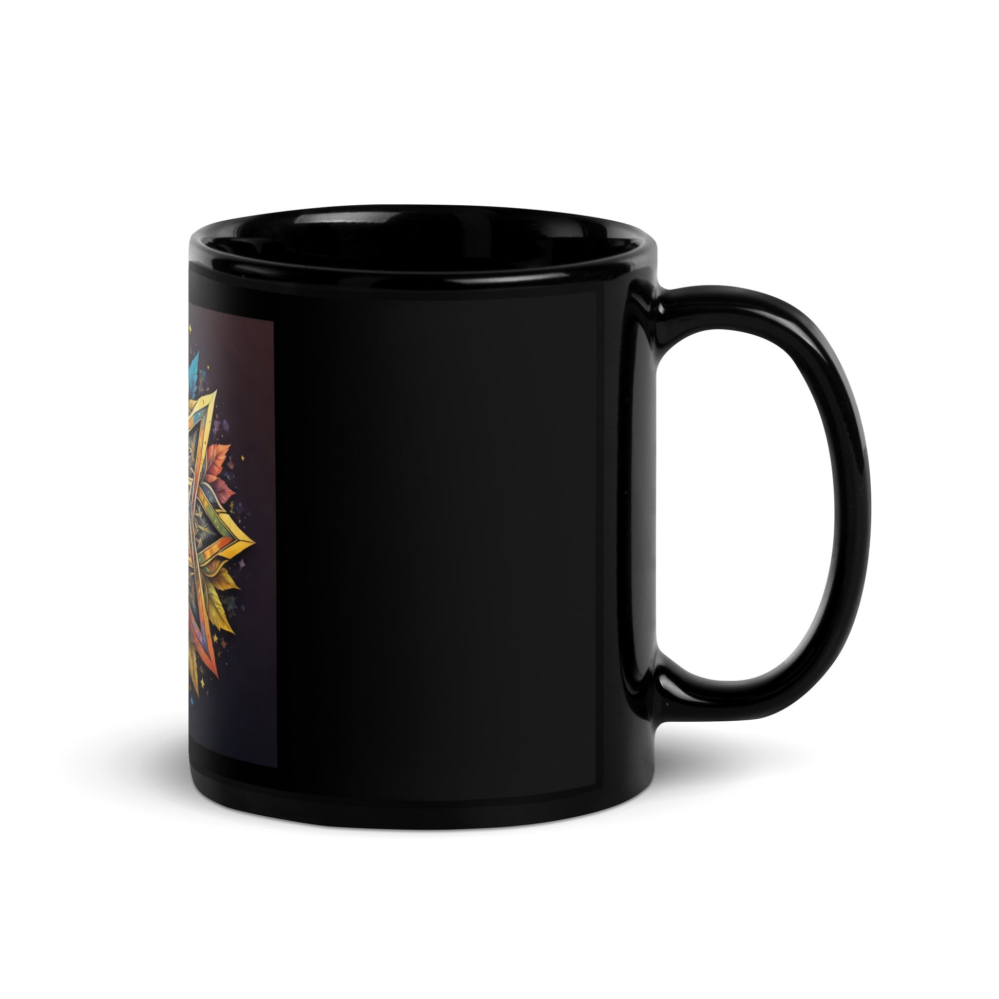Vibrant Song | Star of David | Black Glossy Mug