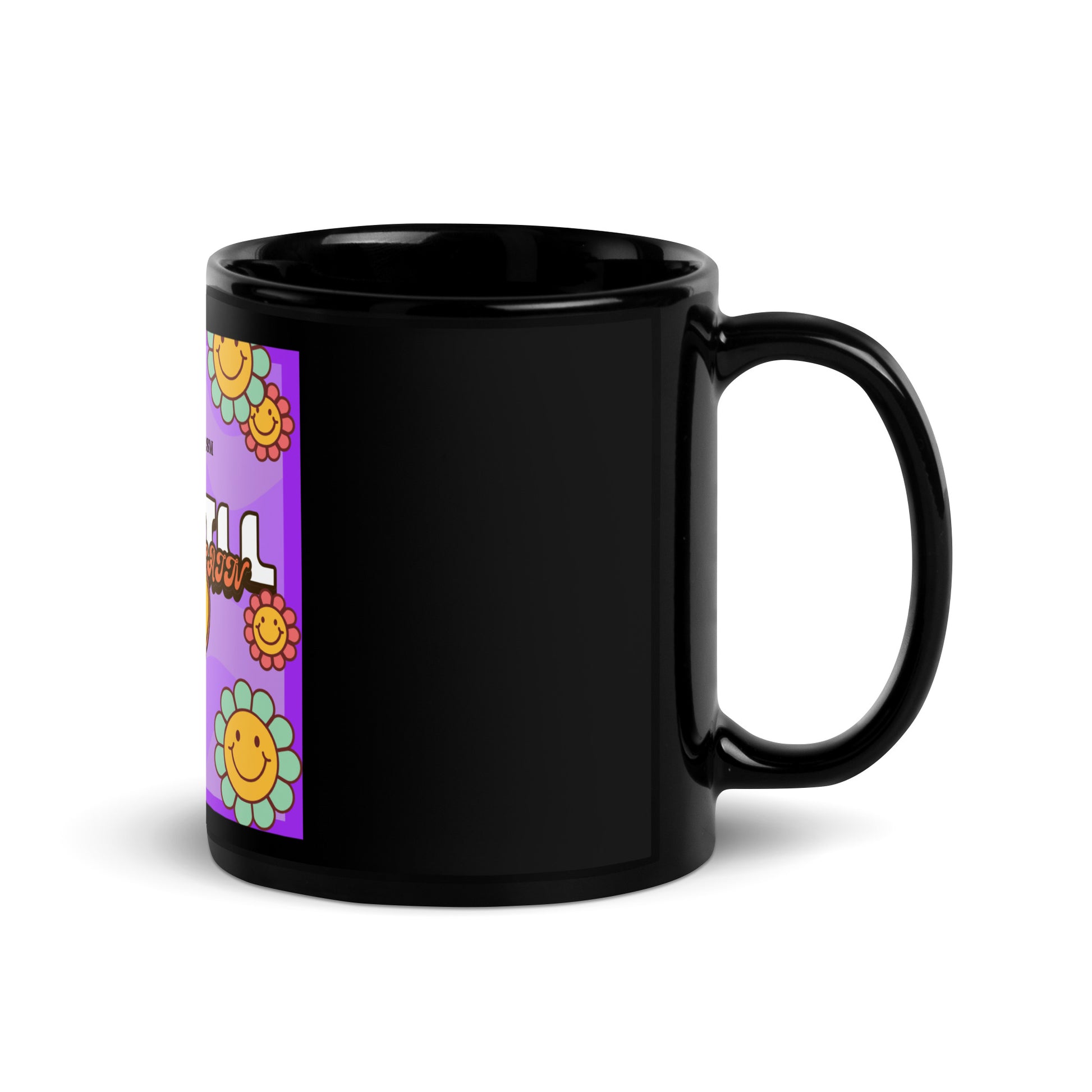 We Will Dance | Retro-Purple Style | Black Glossy Mug