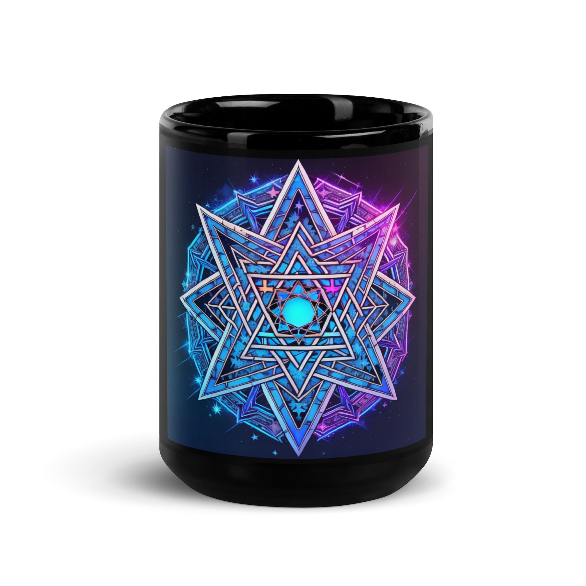 Magic Sound | Star of David | Black Glossy Mug