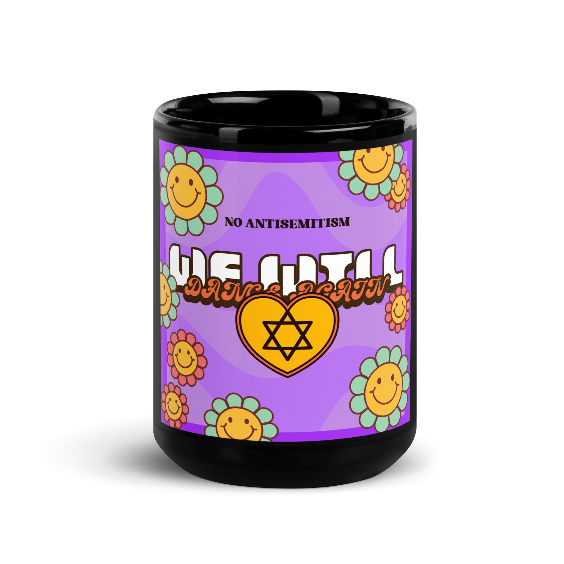 We Will Dance | Retro-Purple Style | Black Glossy Mug