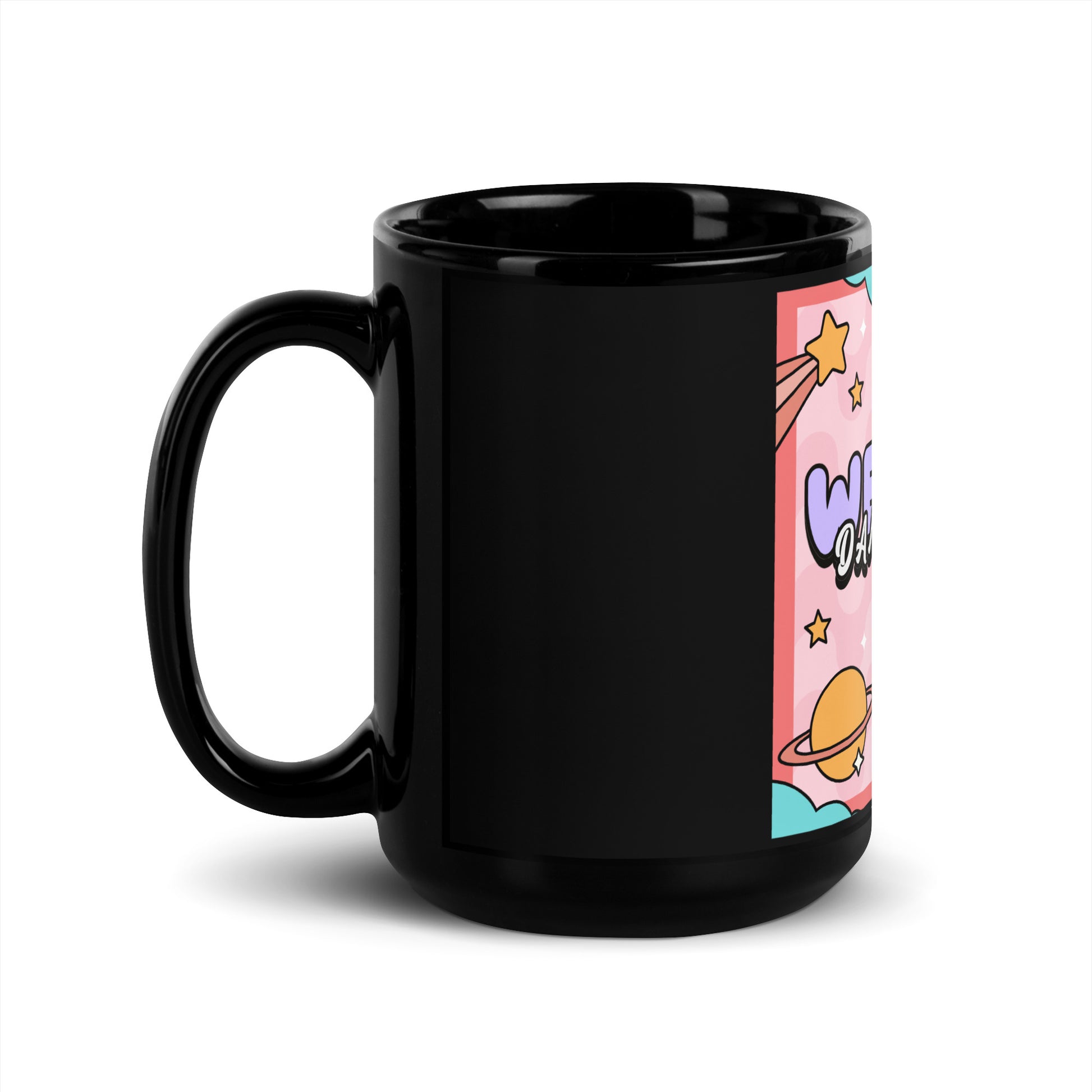 We Will Dance | Retro-Pink Style | Black Glossy Mug