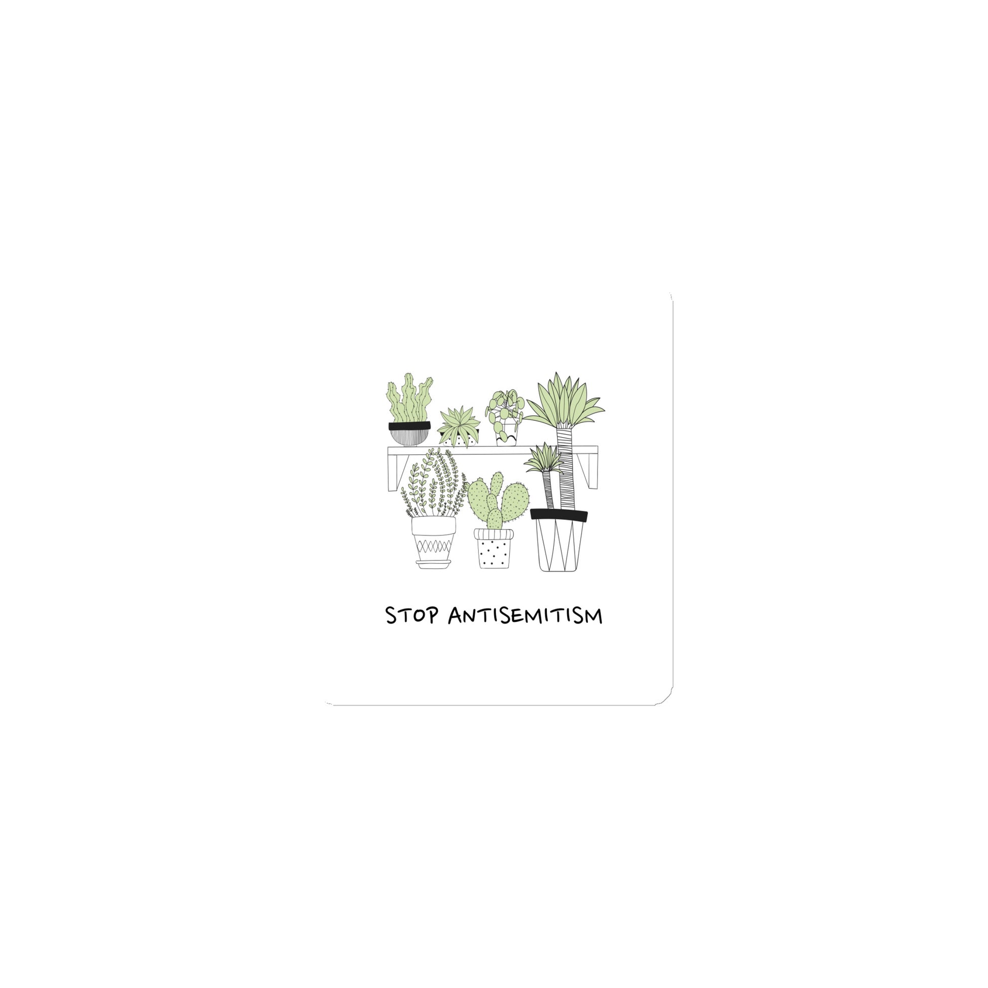 Stop Antisemitism | Plants & Flowers Edition | Die-Cut Magnet
