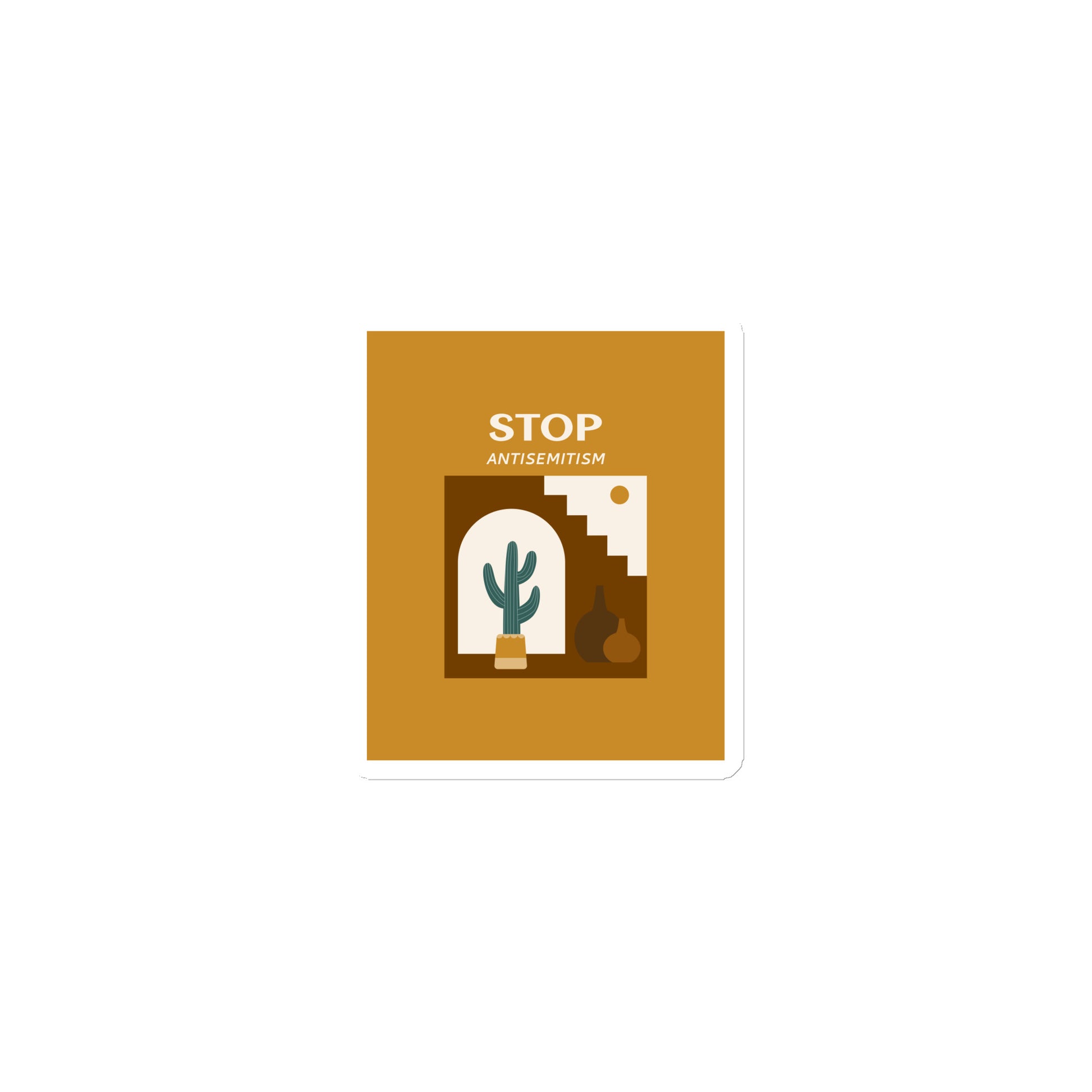 Stop Antisemitism | Plants & Flowers Edition | Die-Cut Magnet