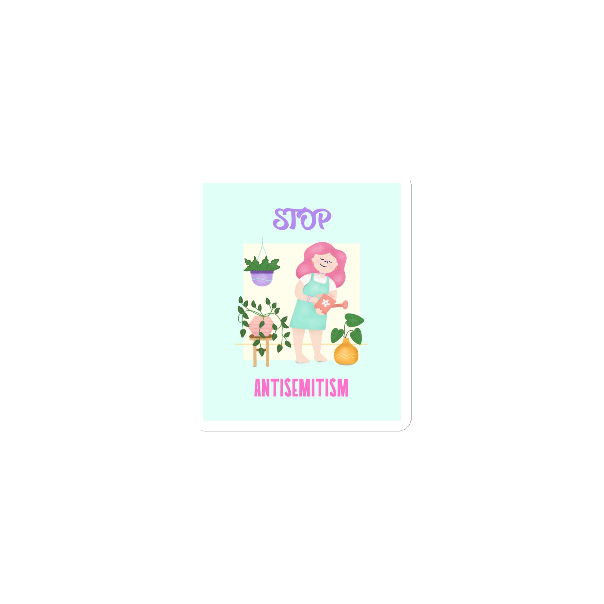 Stop Antisemitism | Plants & Flowers Edition | Die-Cut Magnet