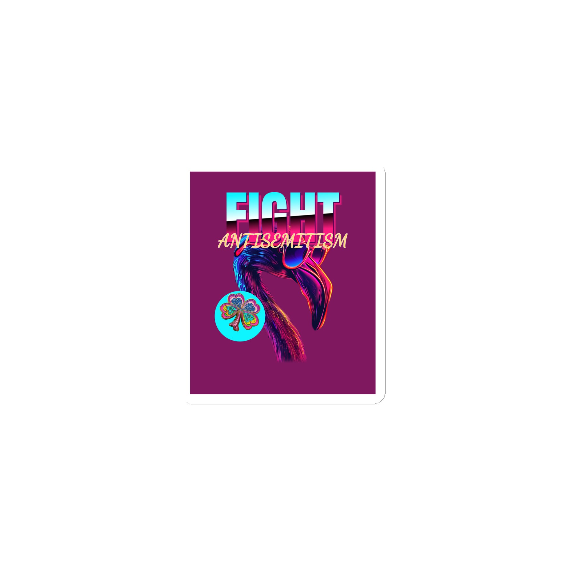 Retro Neon Animal | Fight Antisemitism | Die-Cut Magnet