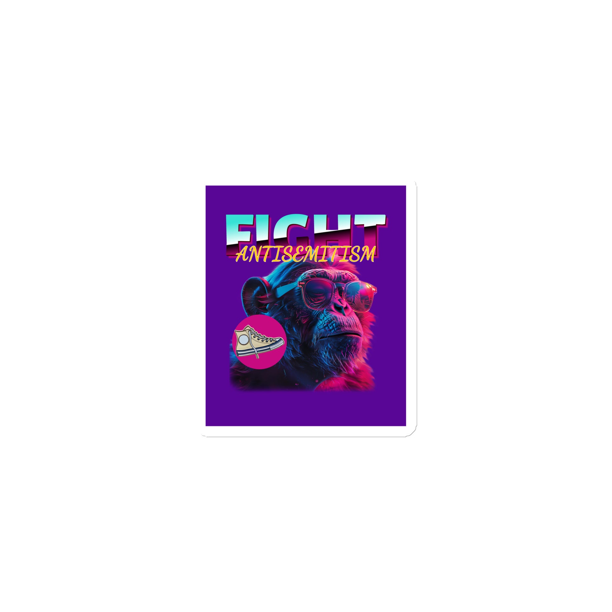 Retro Neon Animal | Fight Antisemitism | Die-Cut Magnet