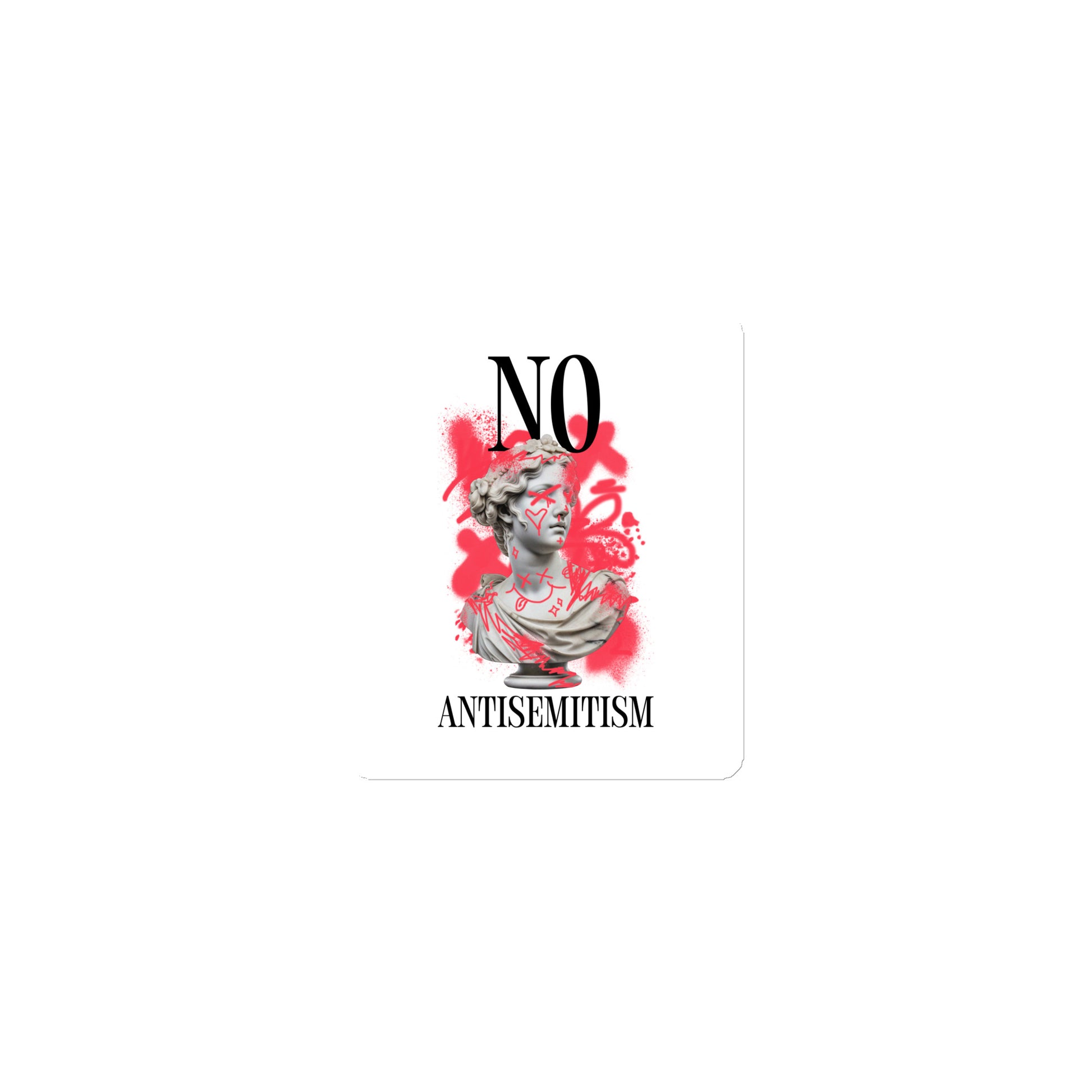 Graffiti Statue Anthem | No Antisemitism | Die-Cut Magnet
