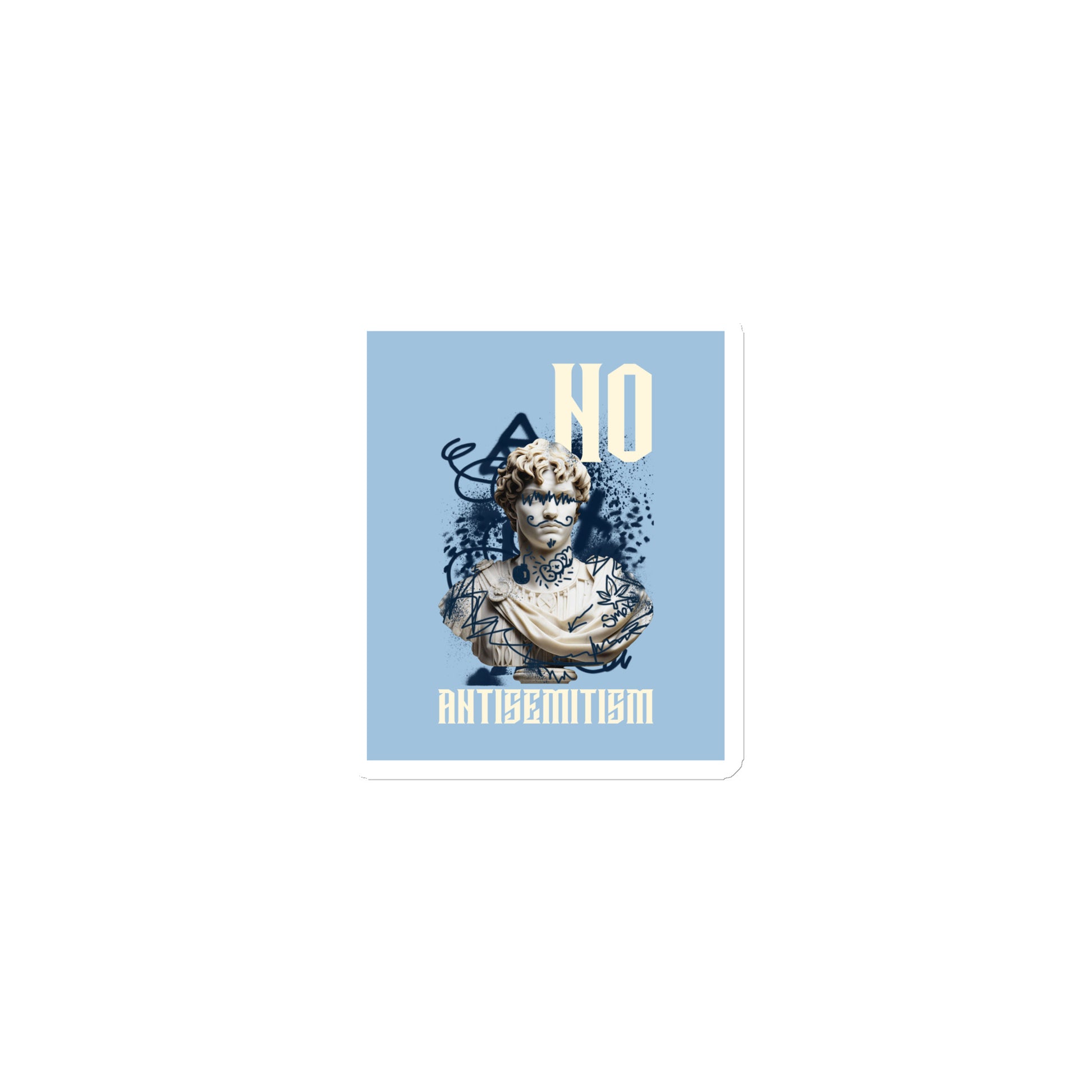 Graffiti Statue Anthem | No Antisemitism | Die-Cut Magnet