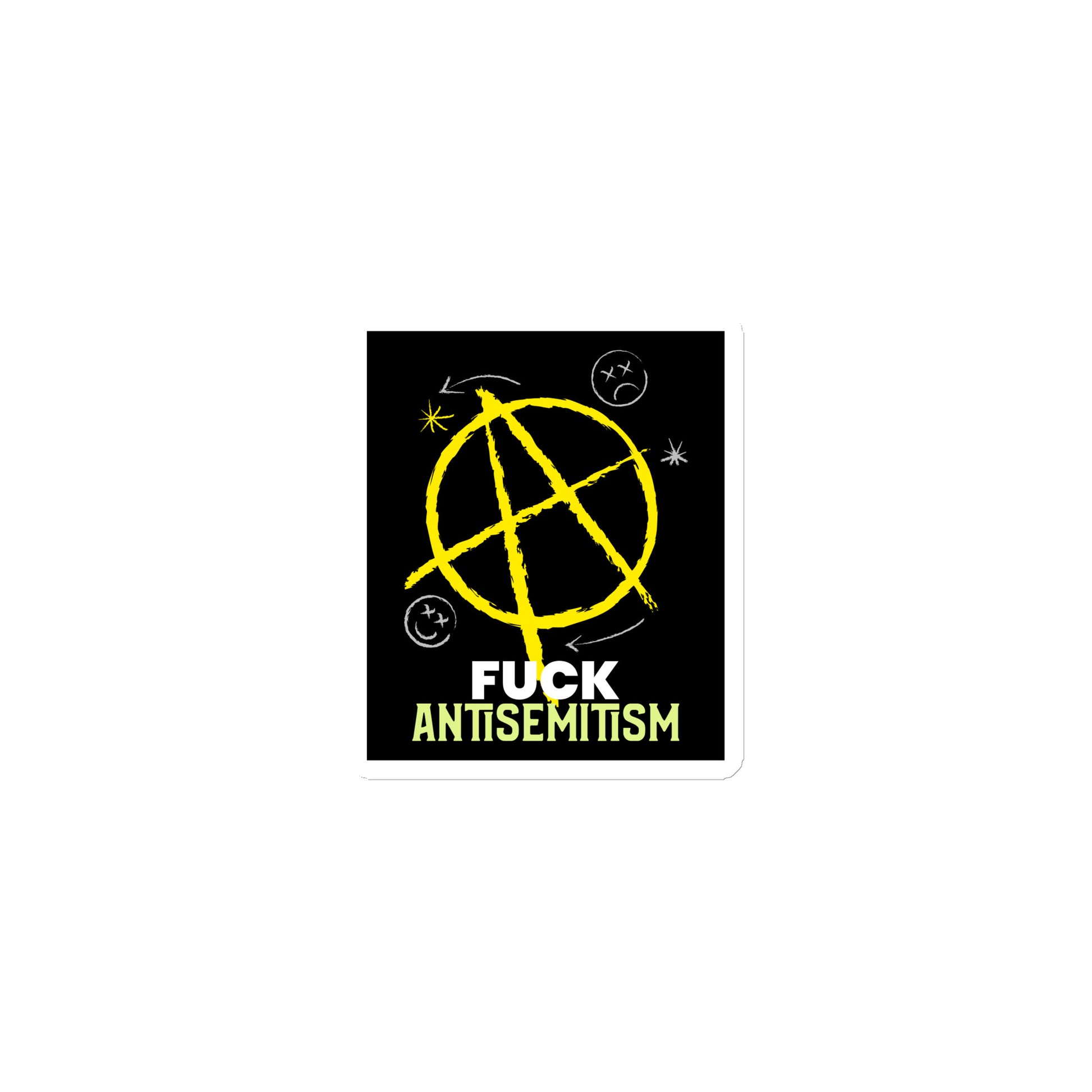 Fuck Antisemitism Graffiti | Die-Cut Magnet