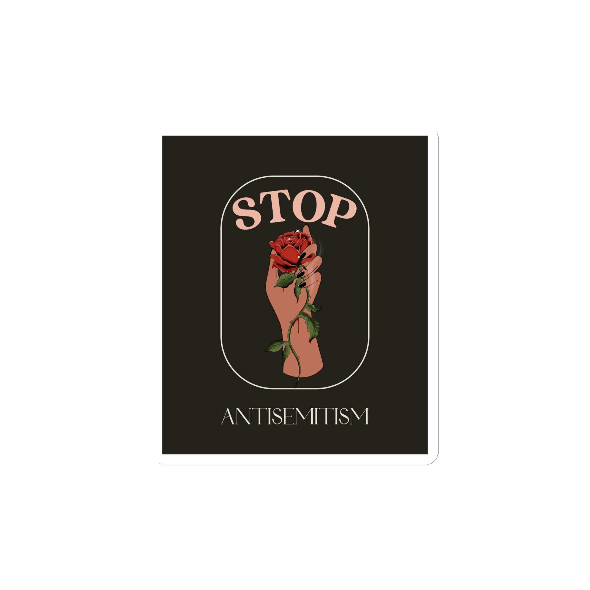 Stop Antisemitism | Plants & Flowers Edition | Die-Cut Magnet