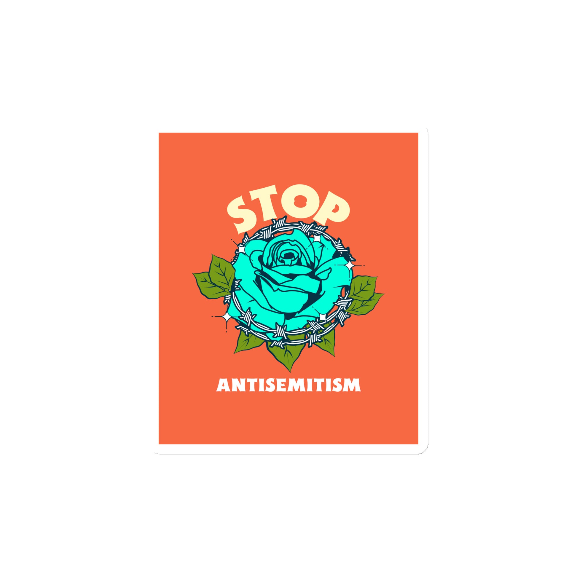 Stop Antisemitism | Plants & Flowers Edition | Die-Cut Magnet