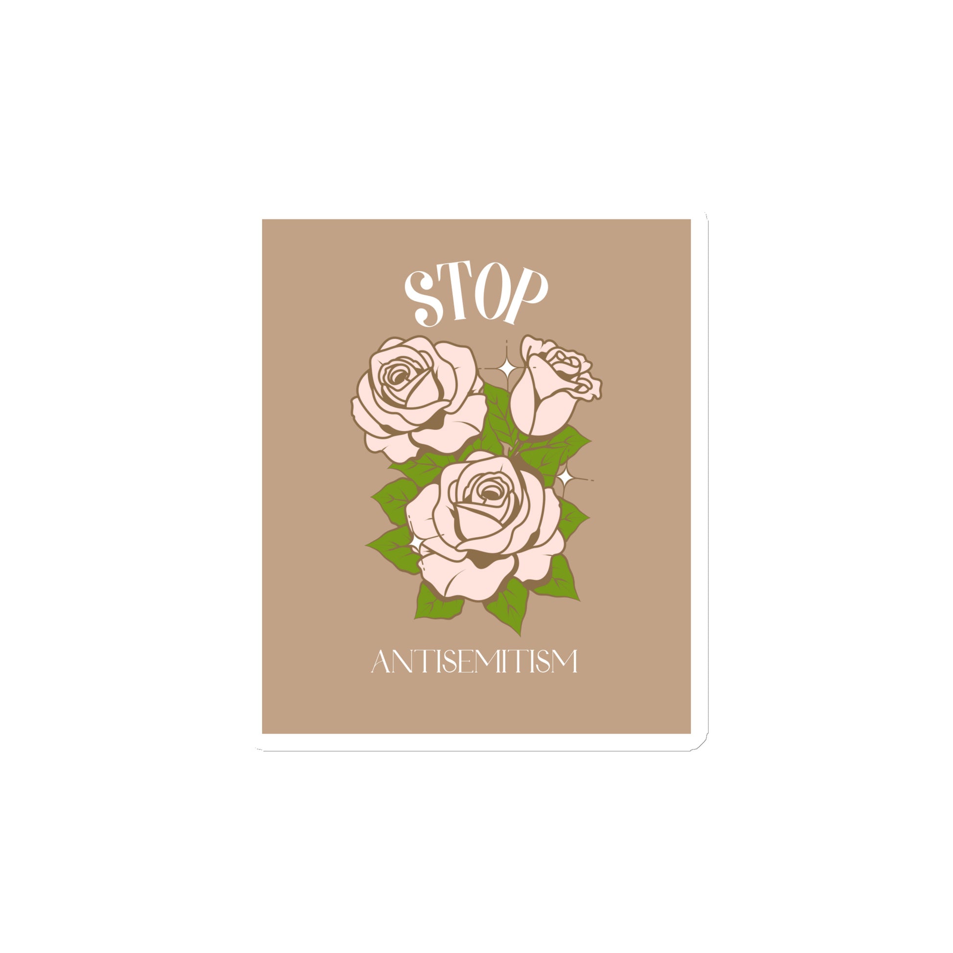 Stop Antisemitism | Plants & Flowers Edition | Die-Cut Magnet