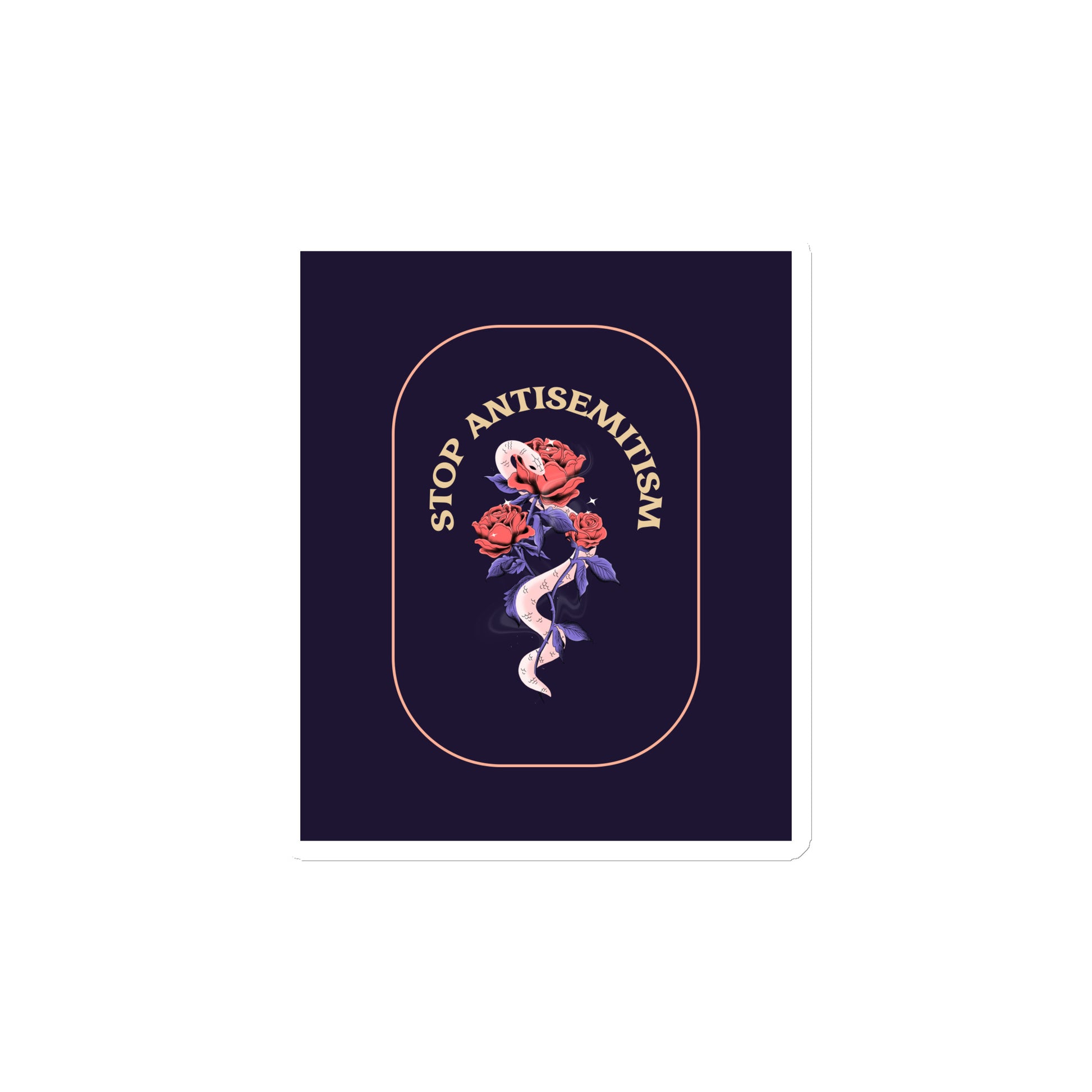 Stop Antisemitism | Plants & Flowers Edition | Die-Cut Magnet