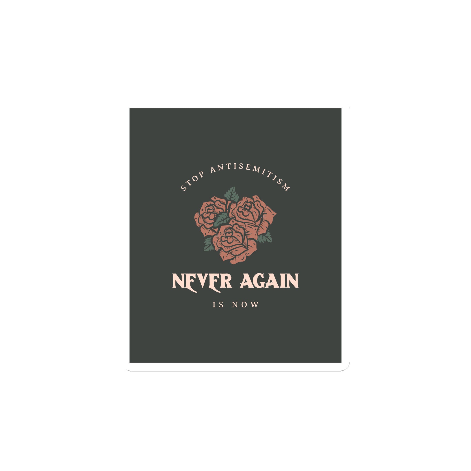 Stop Antisemitism | Plants & Flowers Edition | Die-Cut Magnet