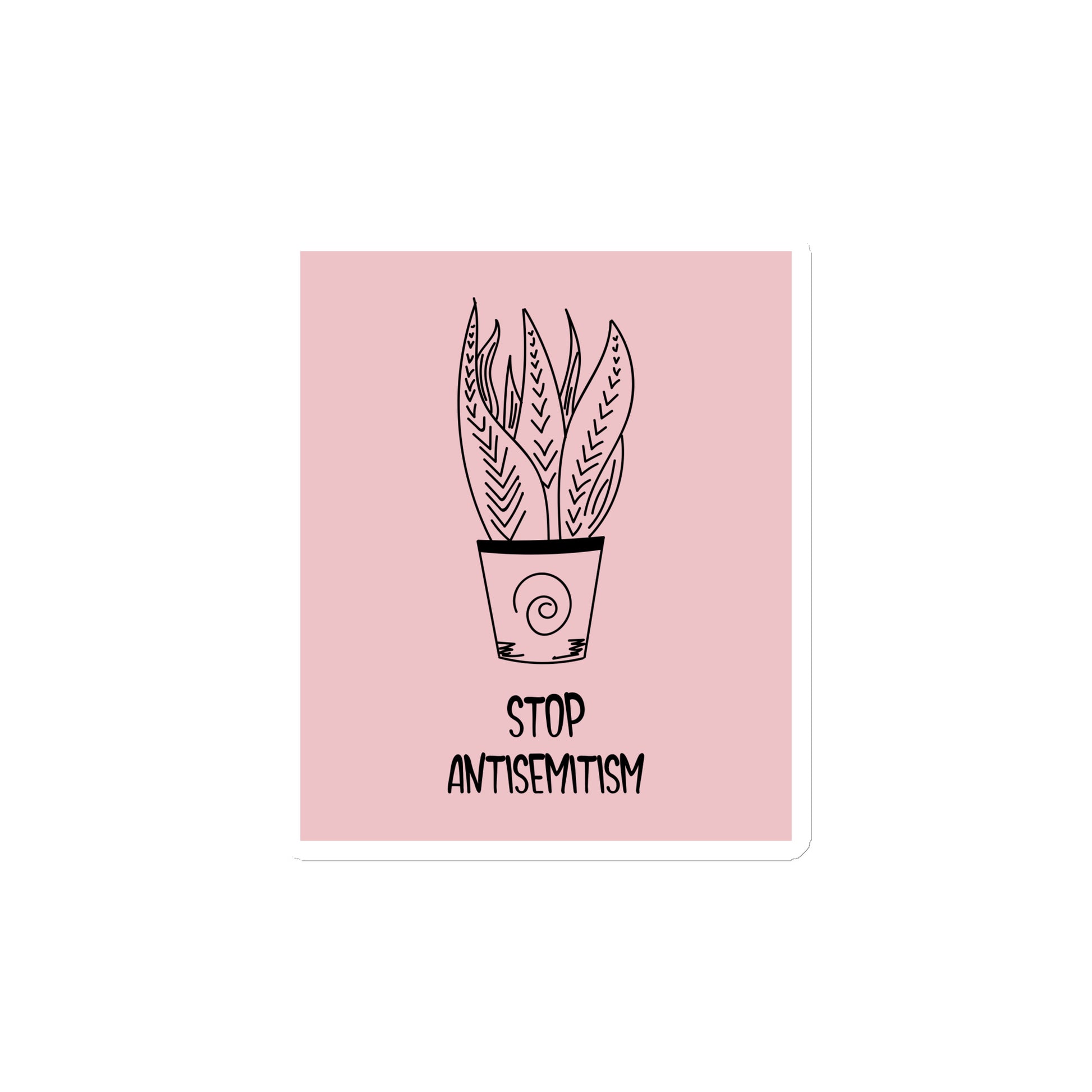 Stop Antisemitism | Plants & Flowers Edition | Die-Cut Magnet