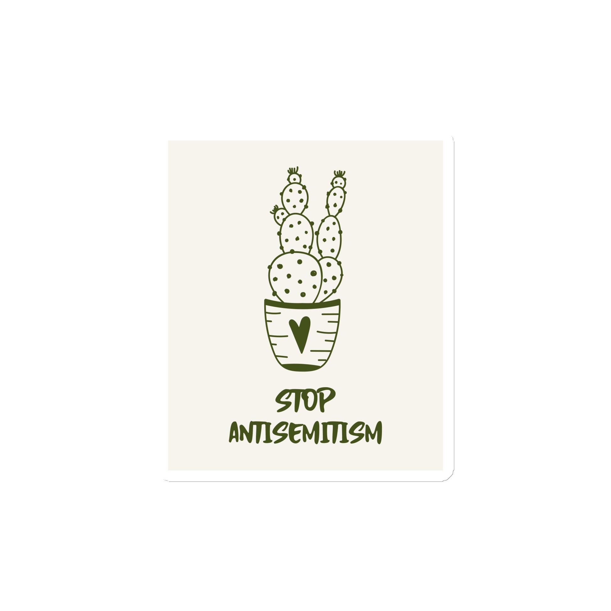 Stop Antisemitism | Plants & Flowers Edition | Die-Cut Magnet
