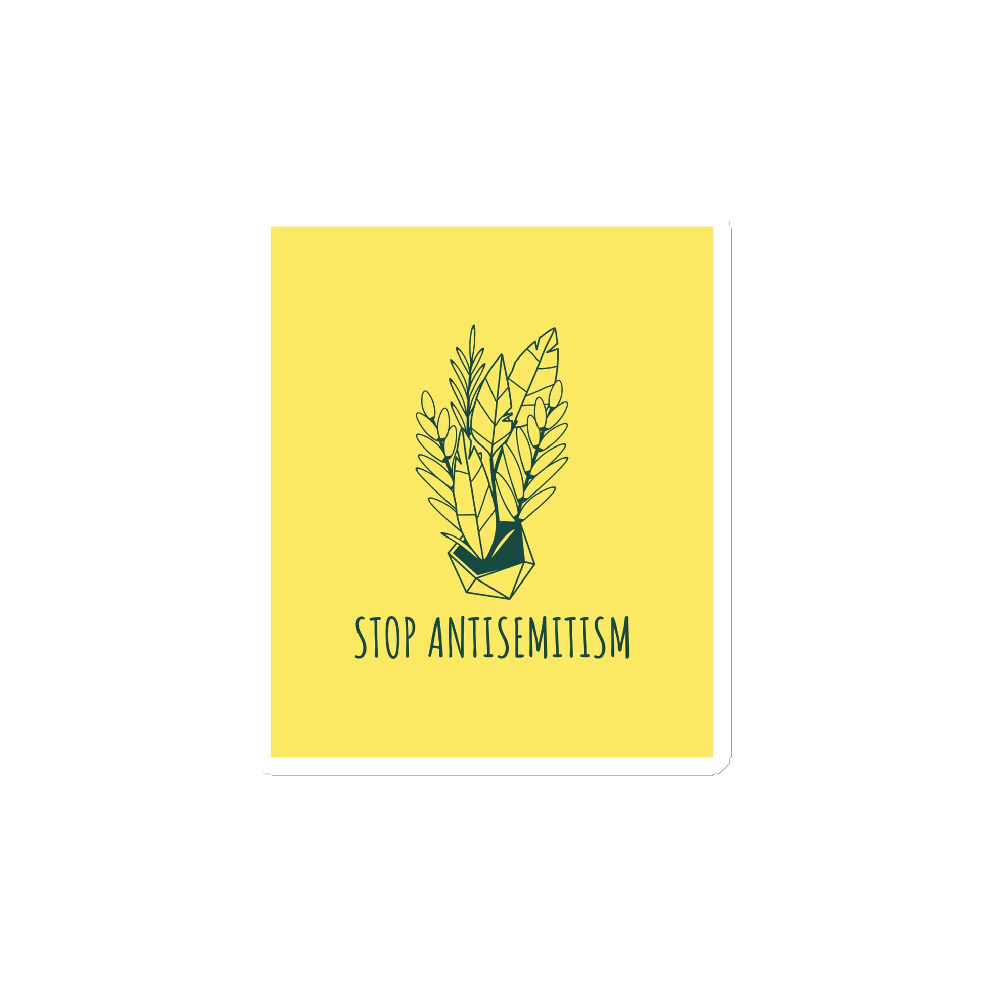 Stop Antisemitism | Plants & Flowers Edition | Die-Cut Magnet