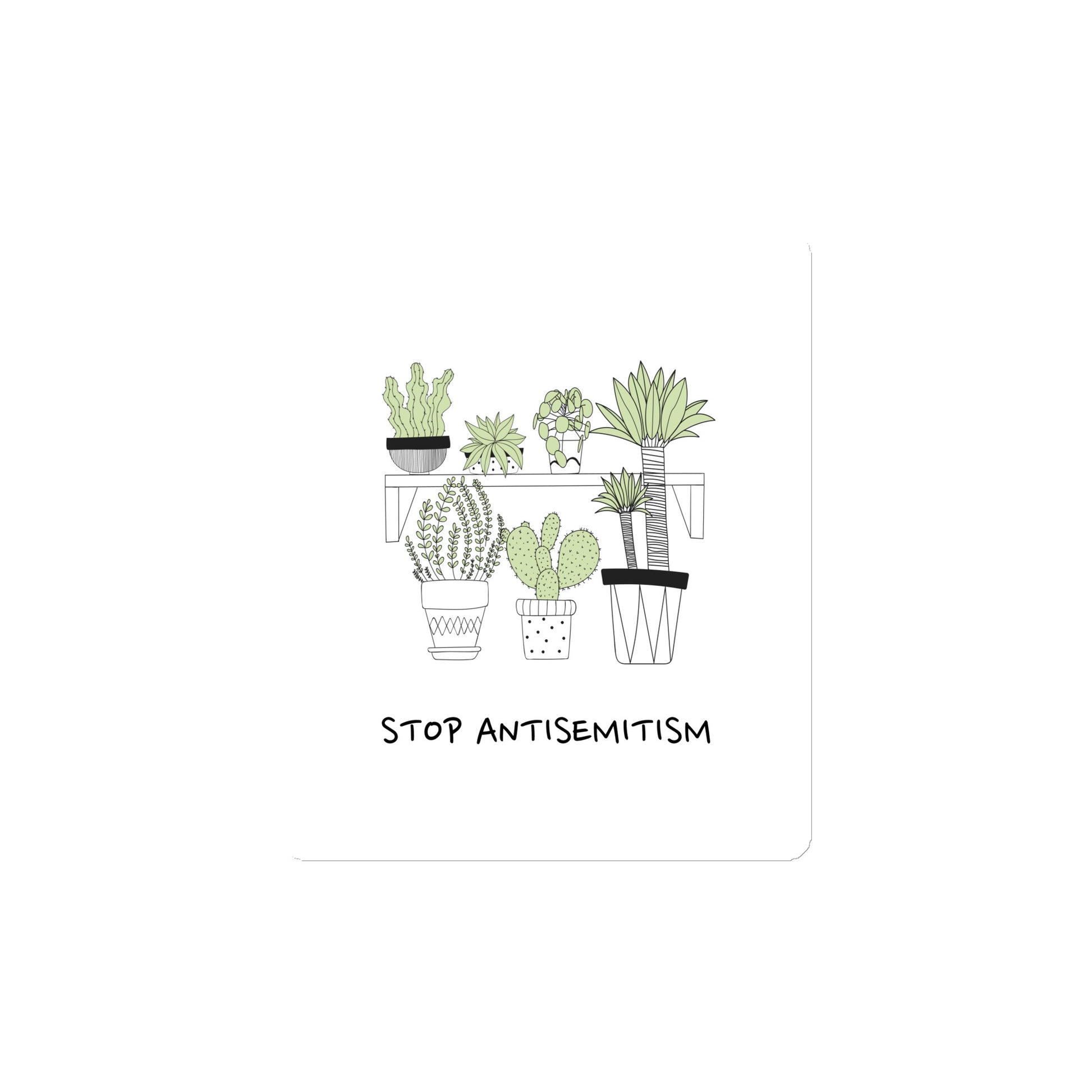 Stop Antisemitism | Plants & Flowers Edition | Die-Cut Magnet