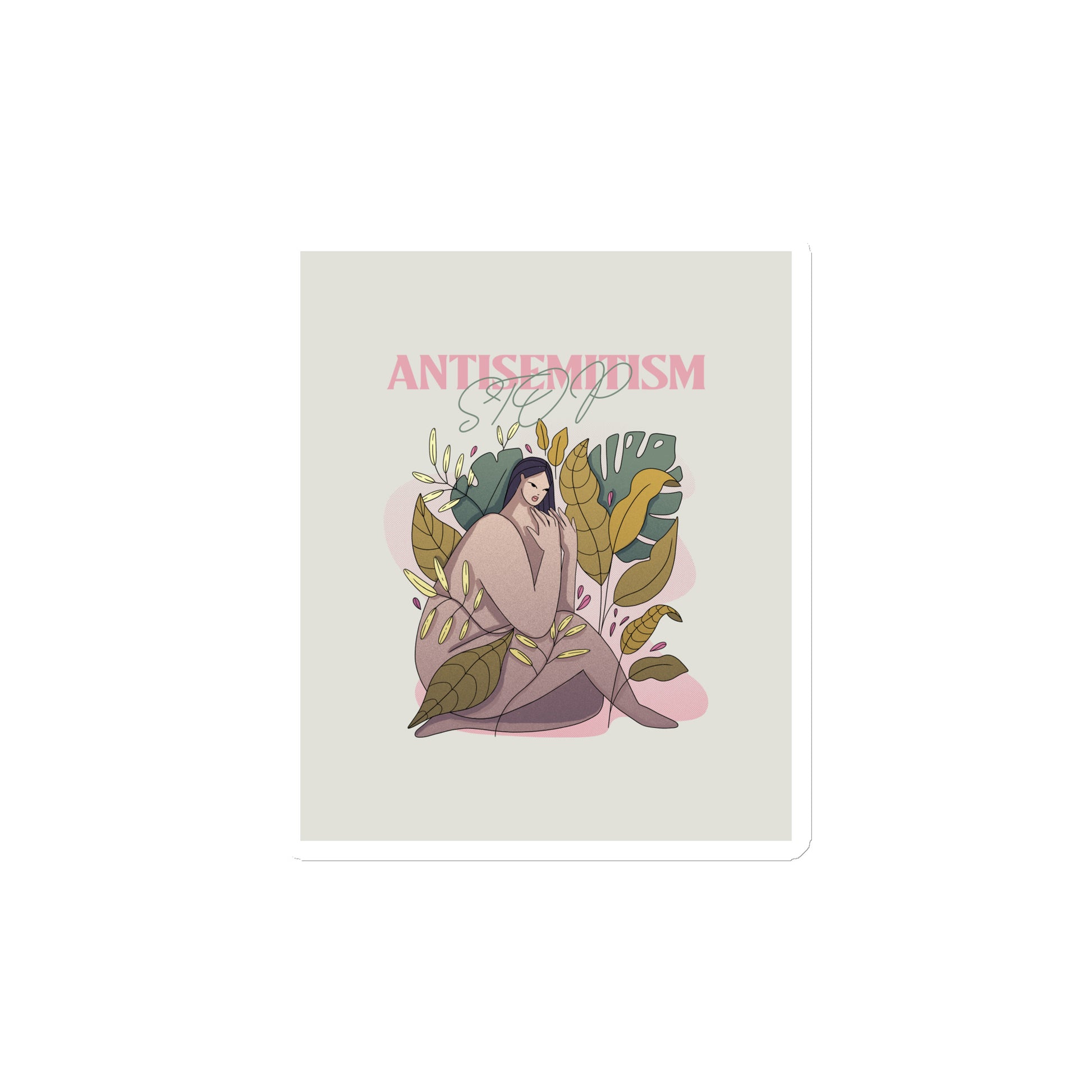 Stop Antisemitism | Plants & Flowers Edition | Die-Cut Magnet