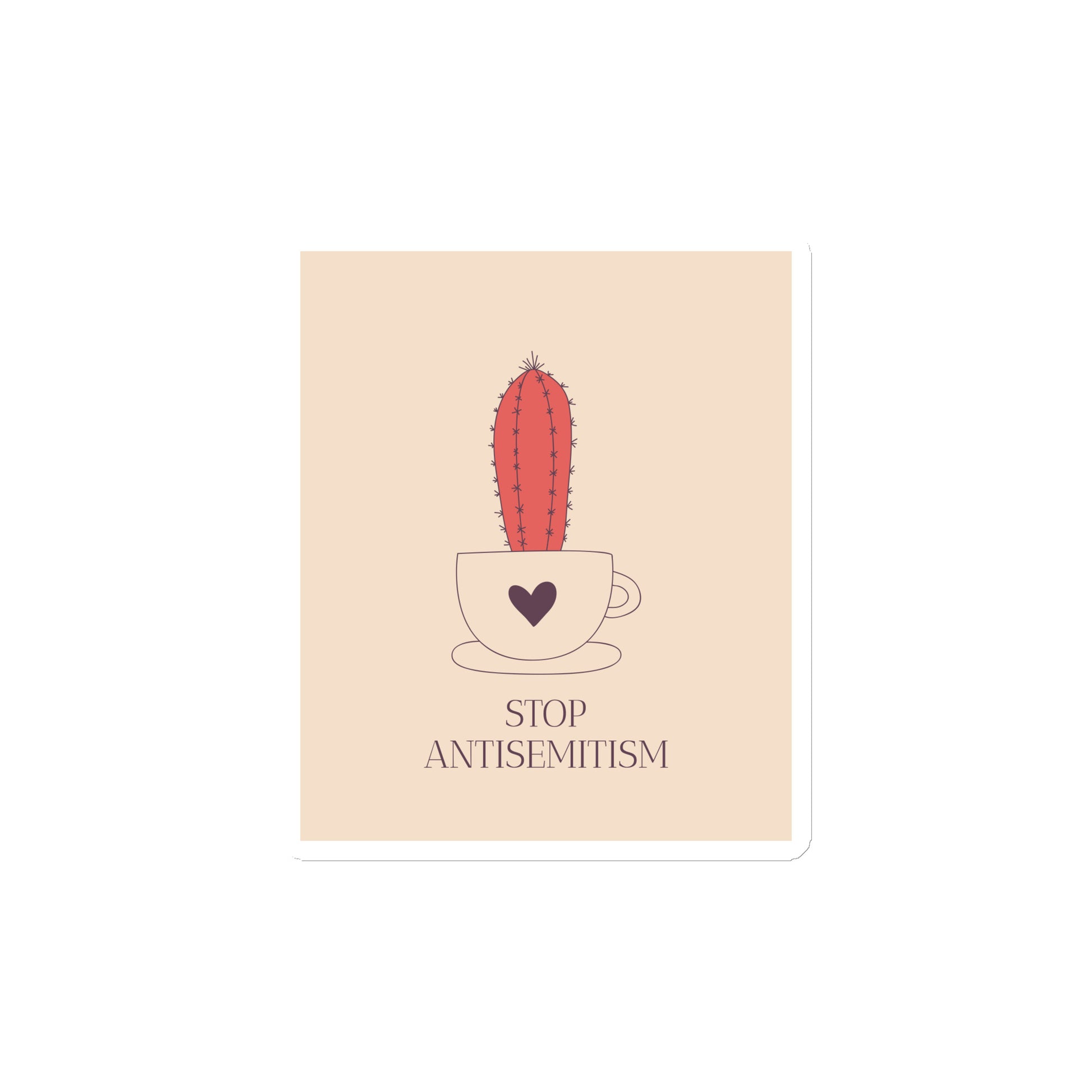 Stop Antisemitism | Plants & Flowers Edition | Die-Cut Magnet