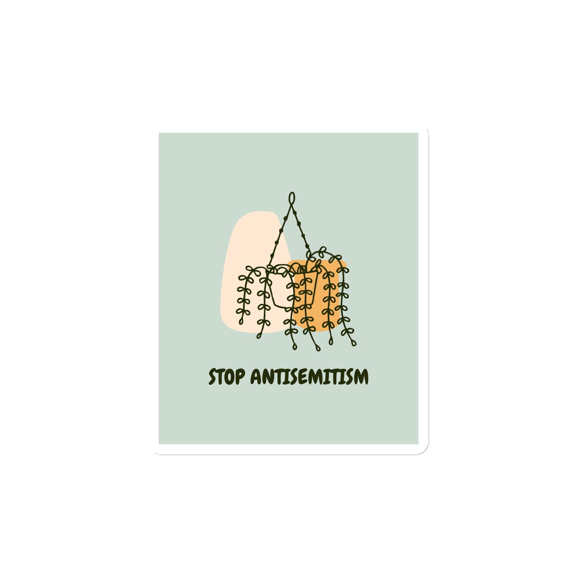 Stop Antisemitism | Plants & Flowers Edition | Die-Cut Magnet