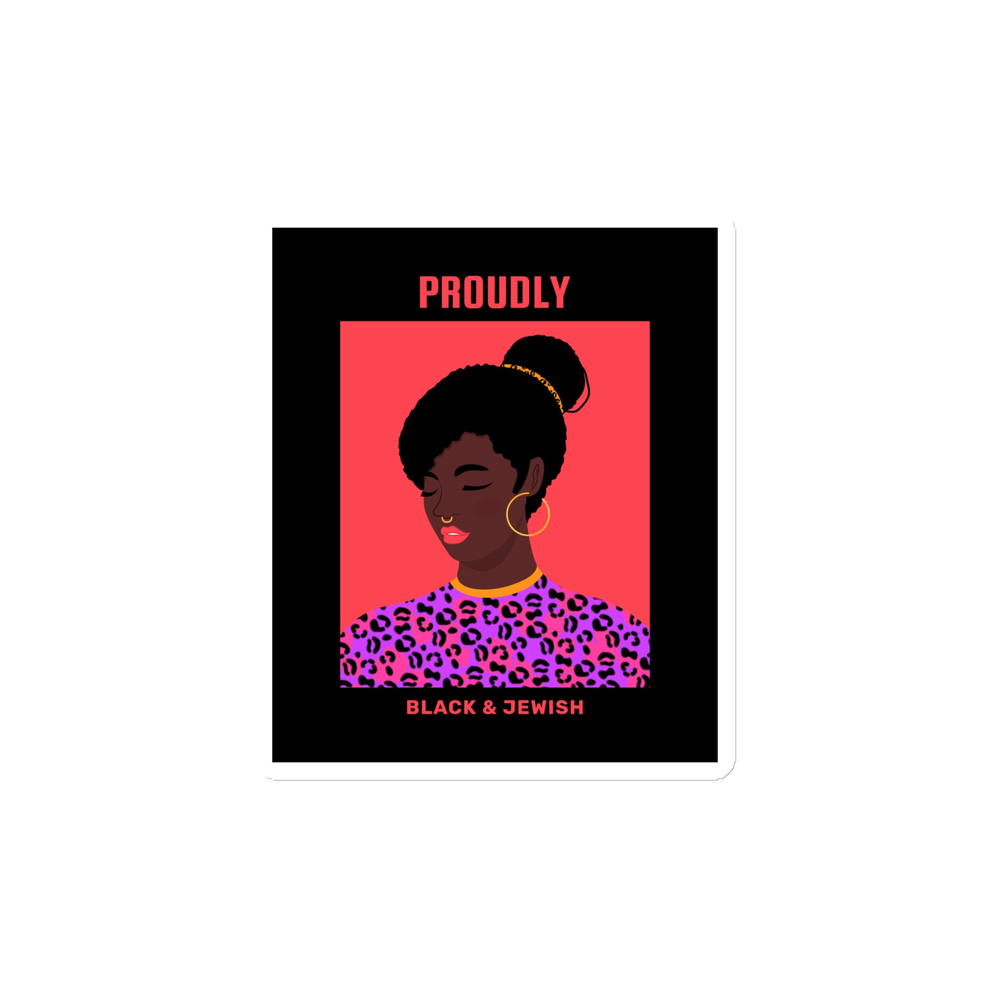 Black & Jewish Love | Die-Cut Magnet
