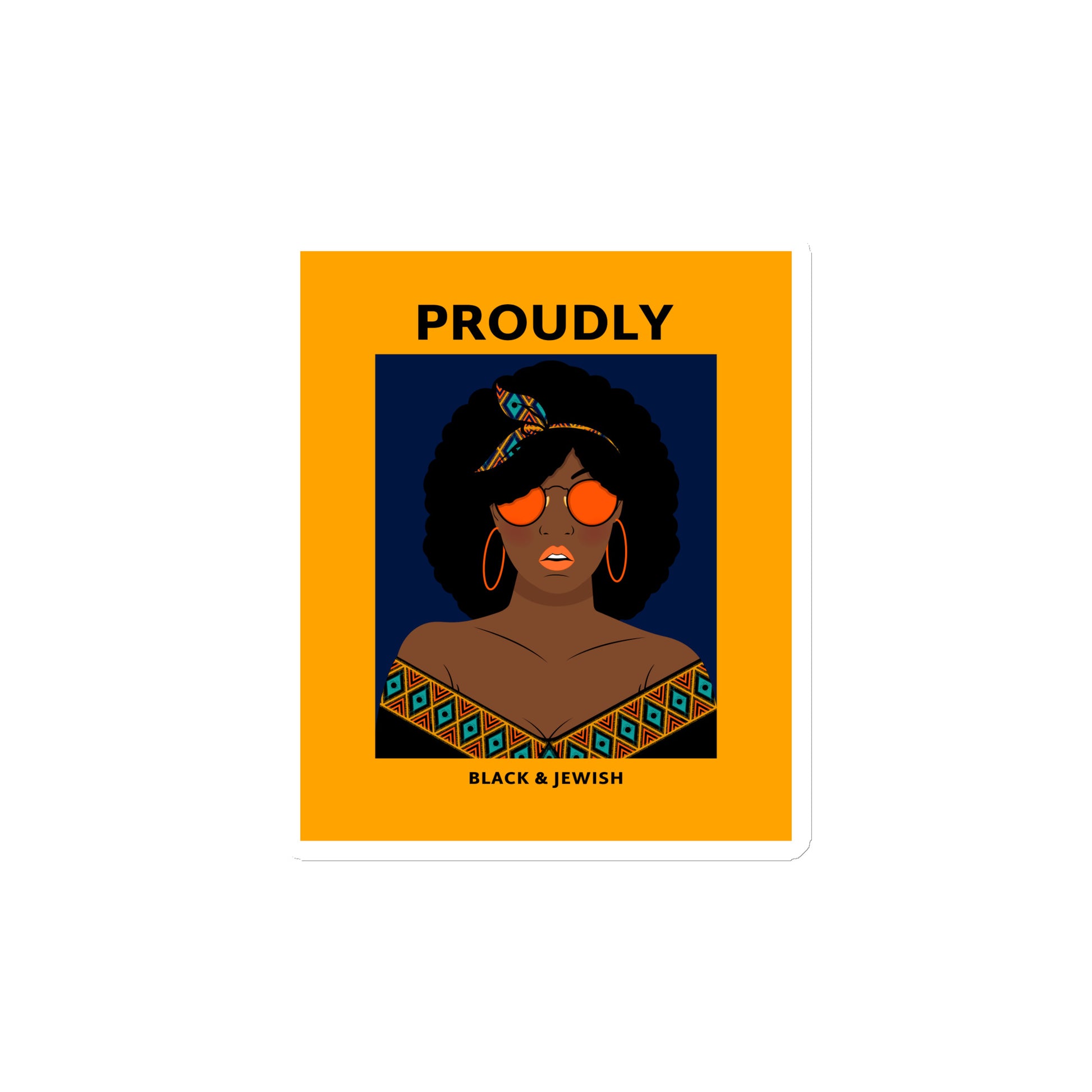 Black & Jewish Love | Die-Cut Magnet