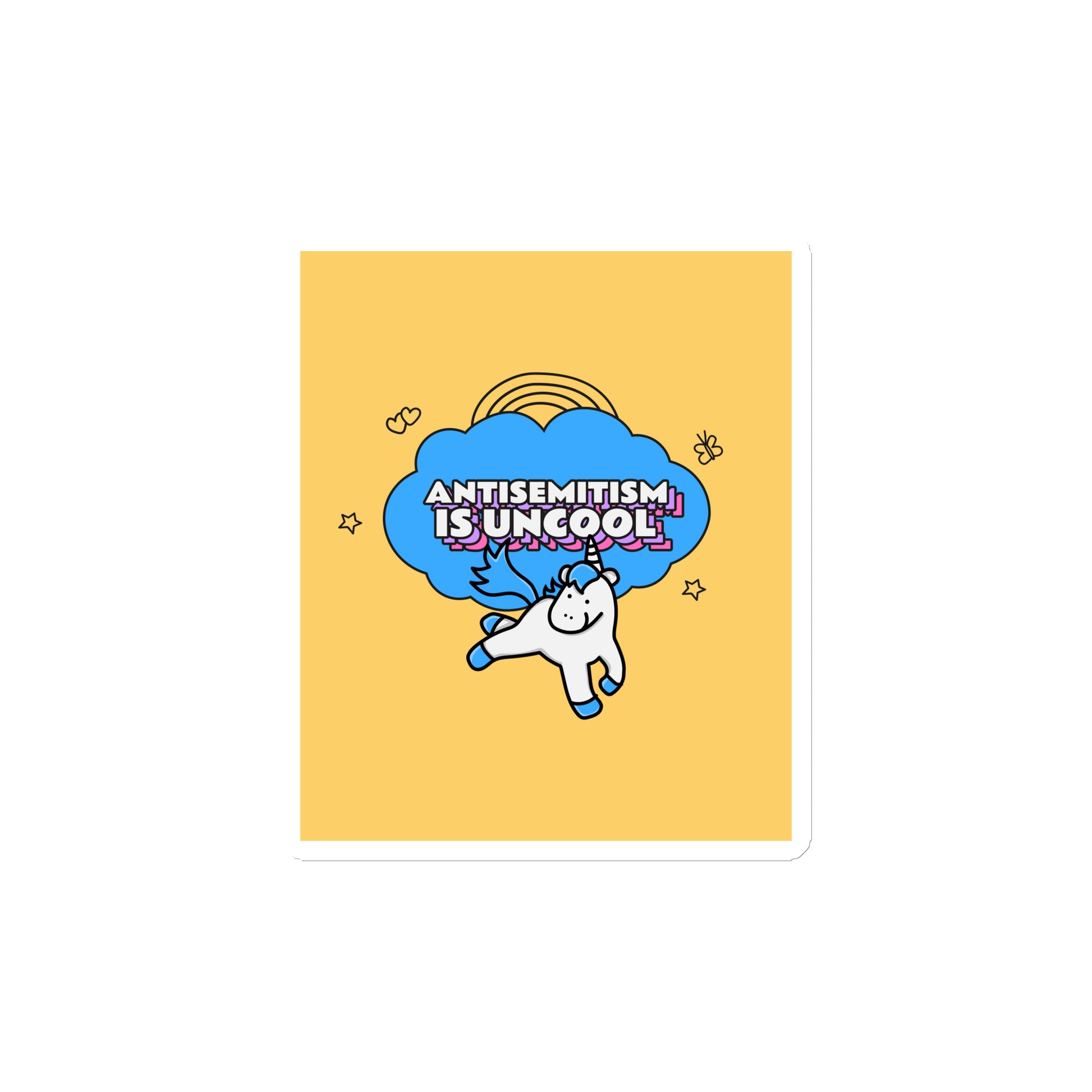 Unicorn Antisemitism Is Uncool | Die-Cut Magnet