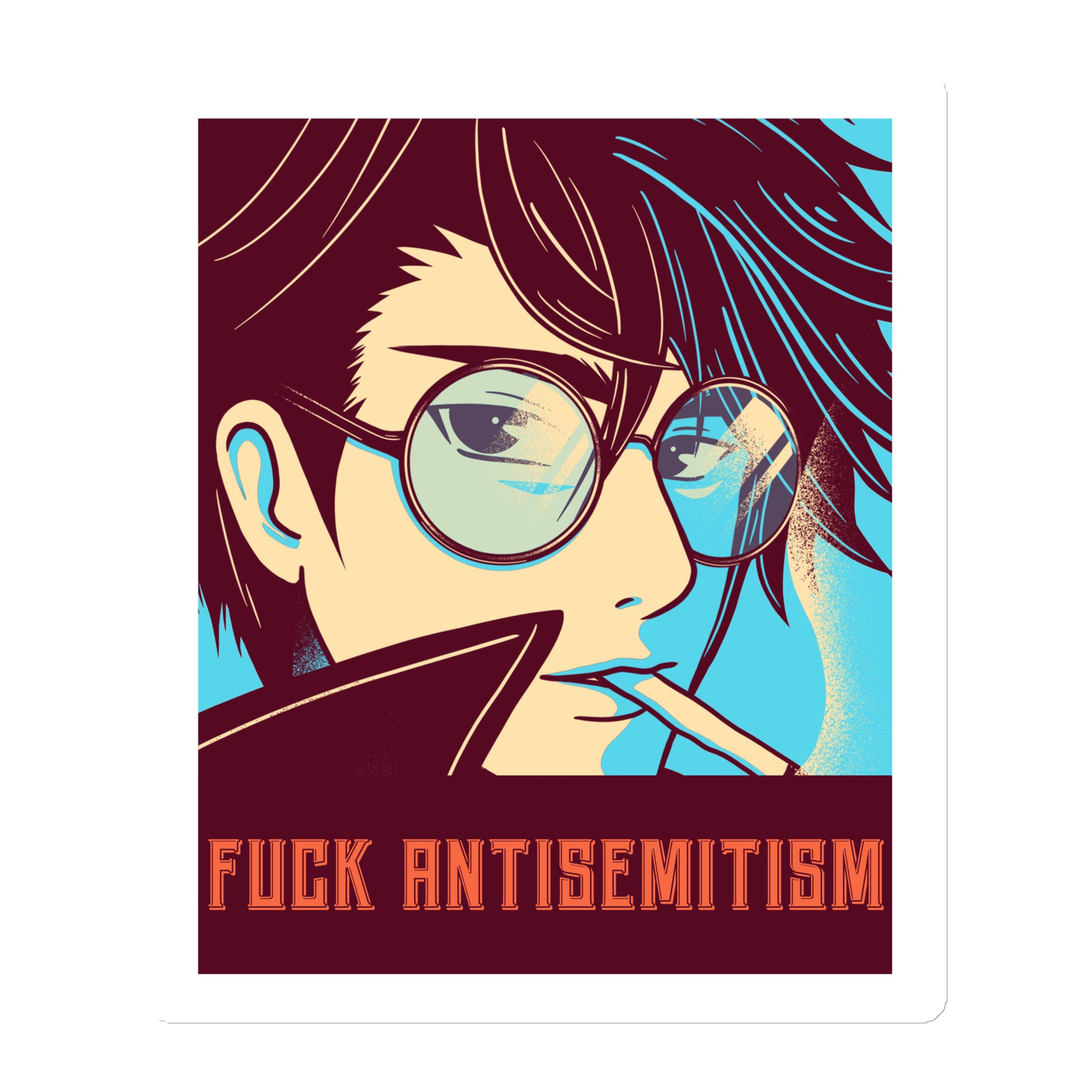 Anime Hero | Antisemitism | Die-Cut Magnet