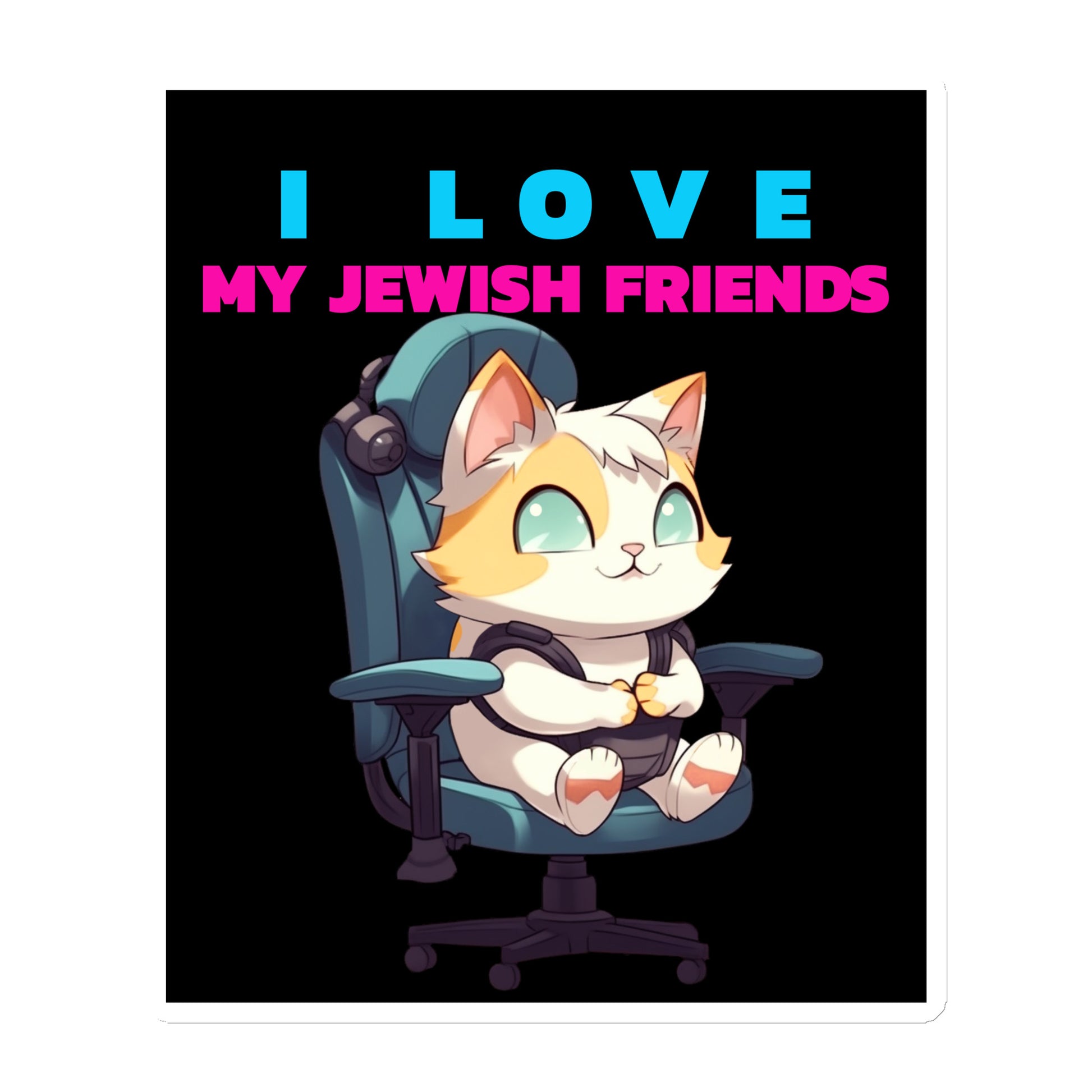 I Love My Jewish Friends | Die-Cut Magnet