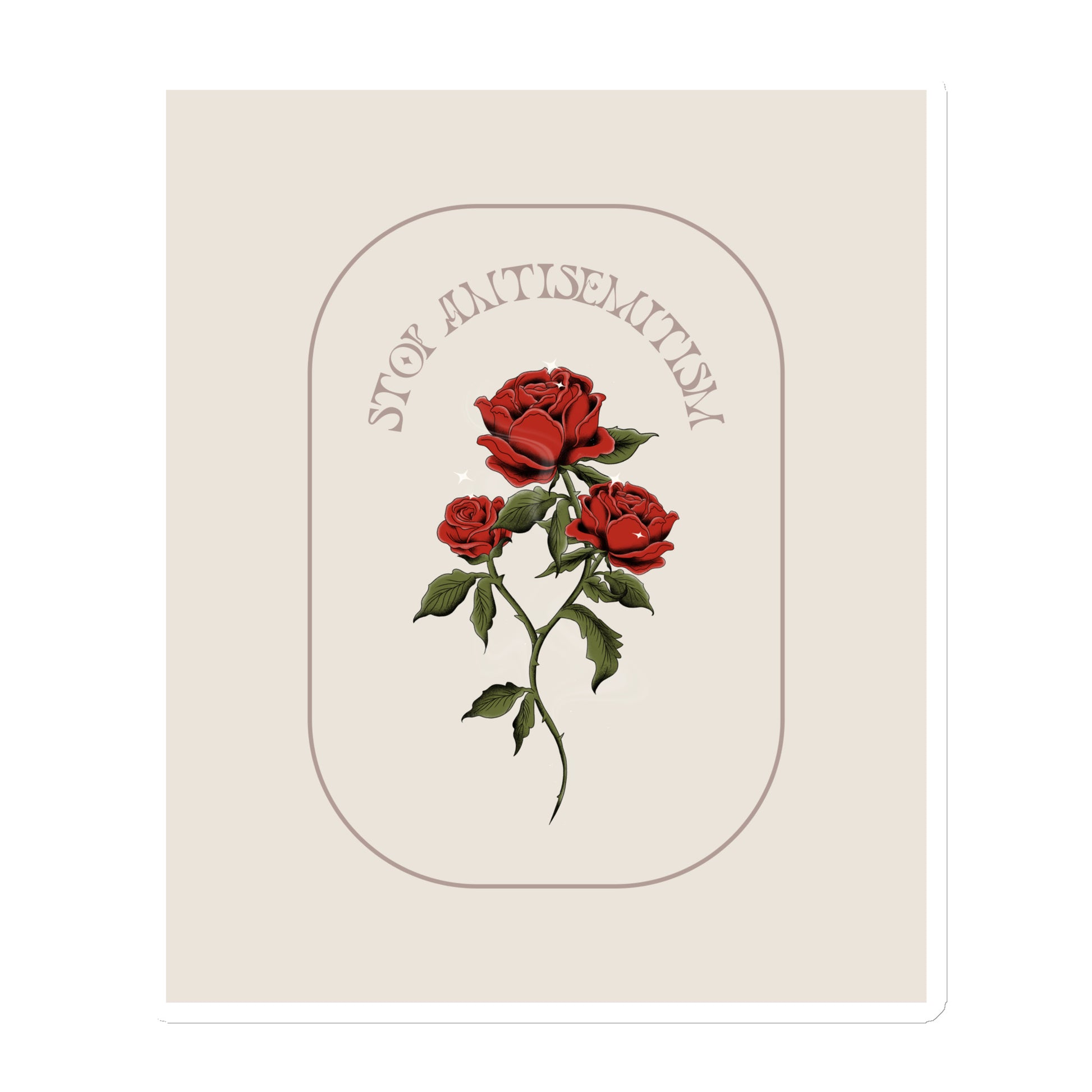 Stop Antisemitism | Plants & Flowers Edition | Die-Cut Magnet