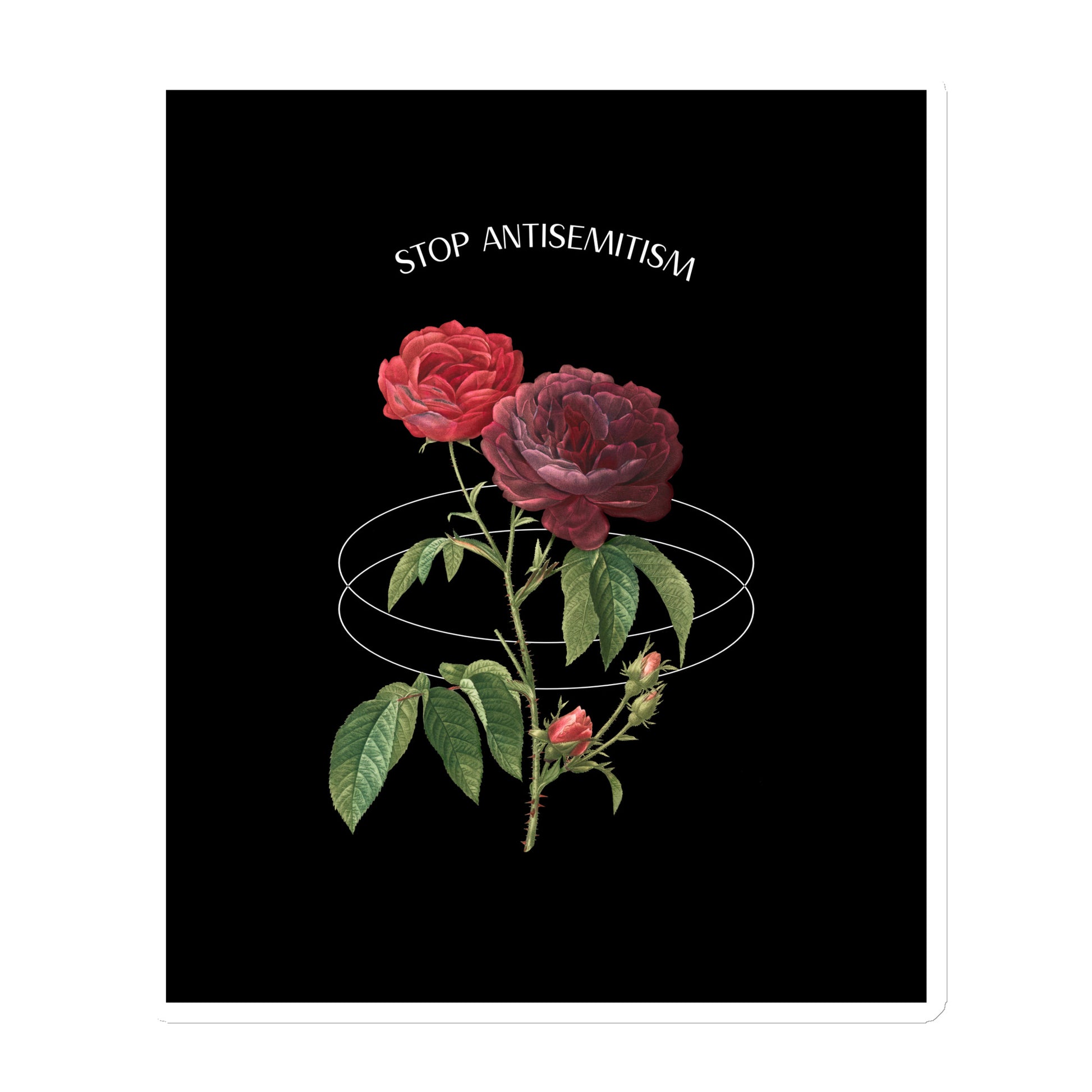 Stop Antisemitism | Plants & Flowers Edition | Die-Cut Magnet