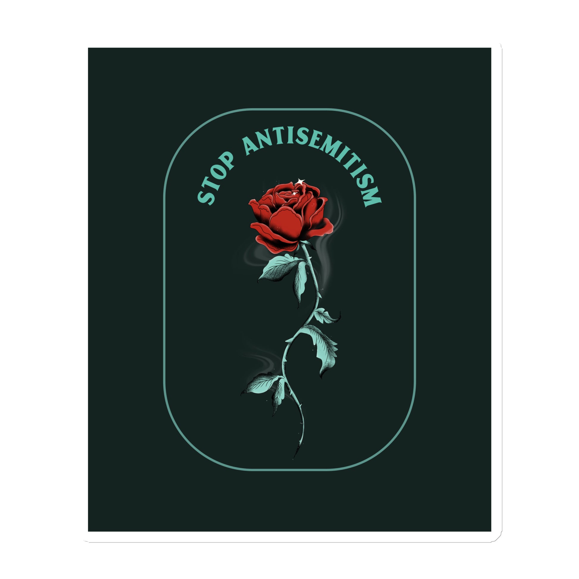 Stop Antisemitism | Plants & Flowers Edition | Die-Cut Magnet