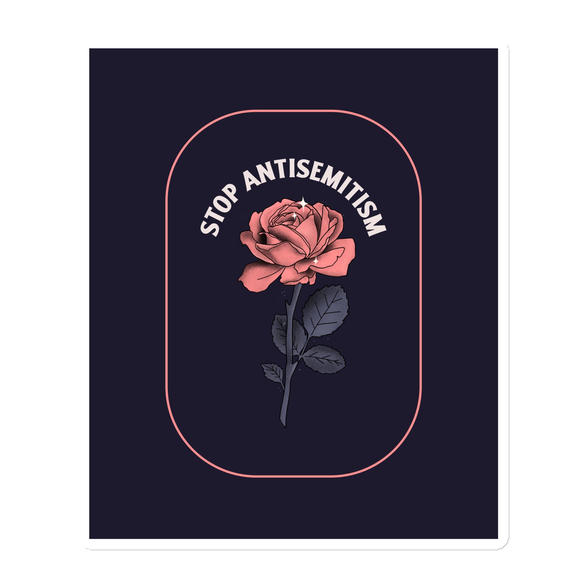 Stop Antisemitism | Plants & Flowers Edition | Die-Cut Magnet