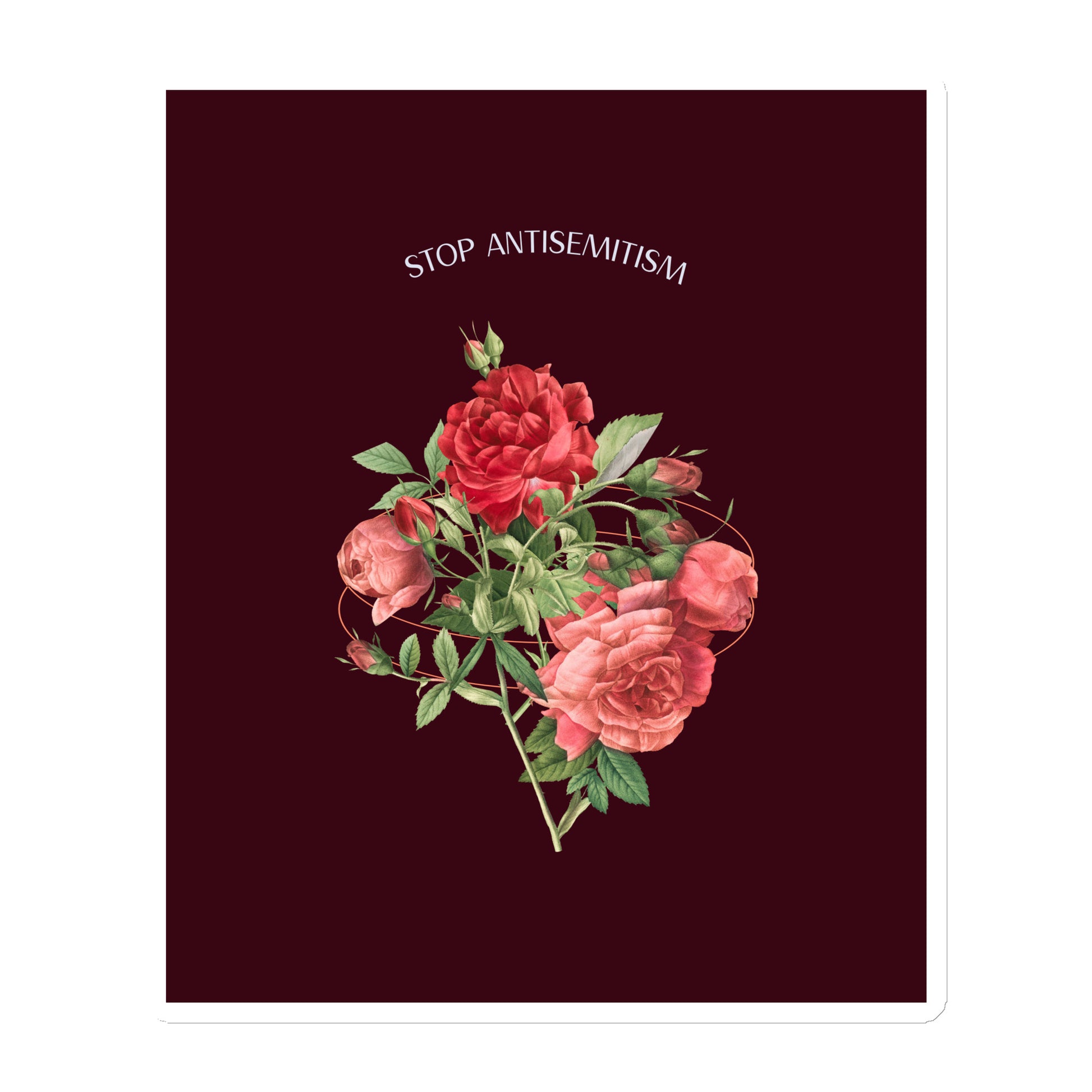 Stop Antisemitism | Plants & Flowers Edition | Die-Cut Magnet