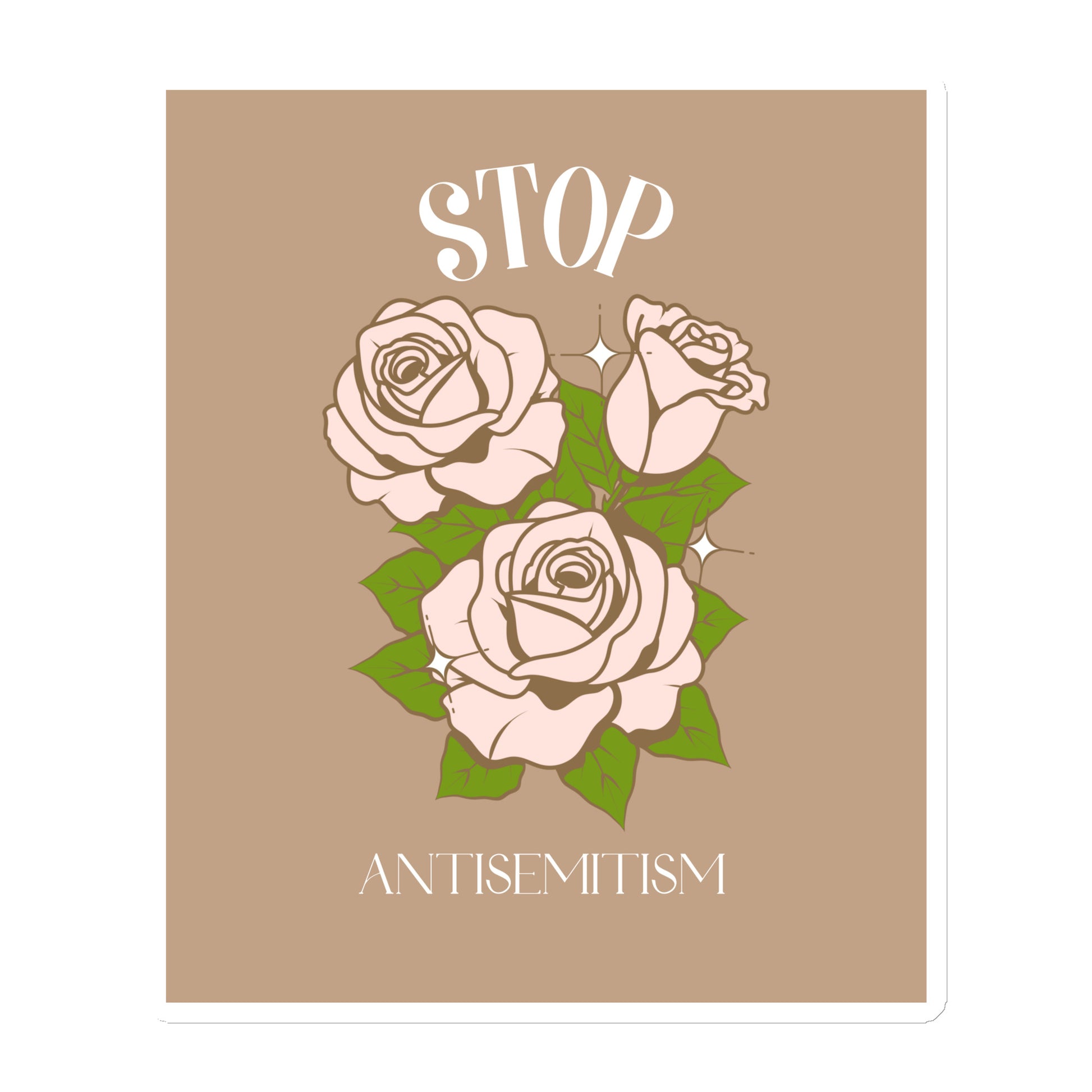 Stop Antisemitism | Plants & Flowers Edition | Die-Cut Magnet
