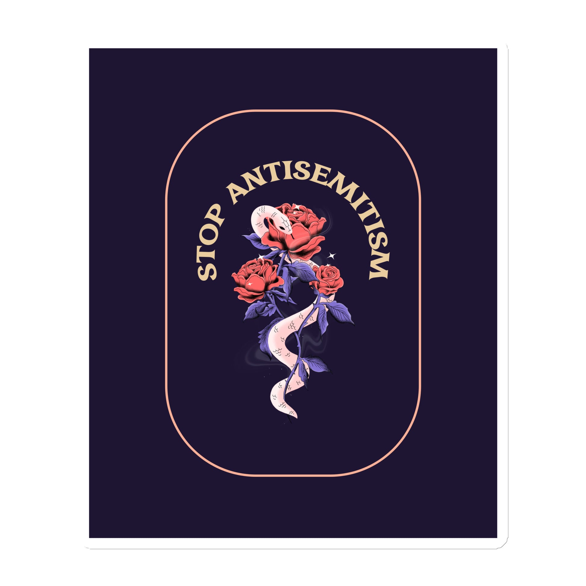 Stop Antisemitism | Plants & Flowers Edition | Die-Cut Magnet